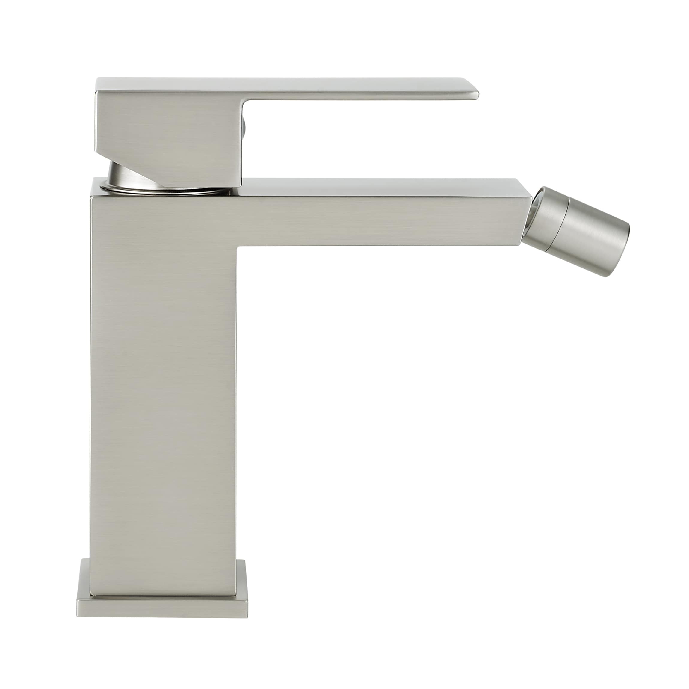 Grifo bidet de un solo agujero con rociador horizontal de níquel Swiss Madison SM-25-DFBAS04BN