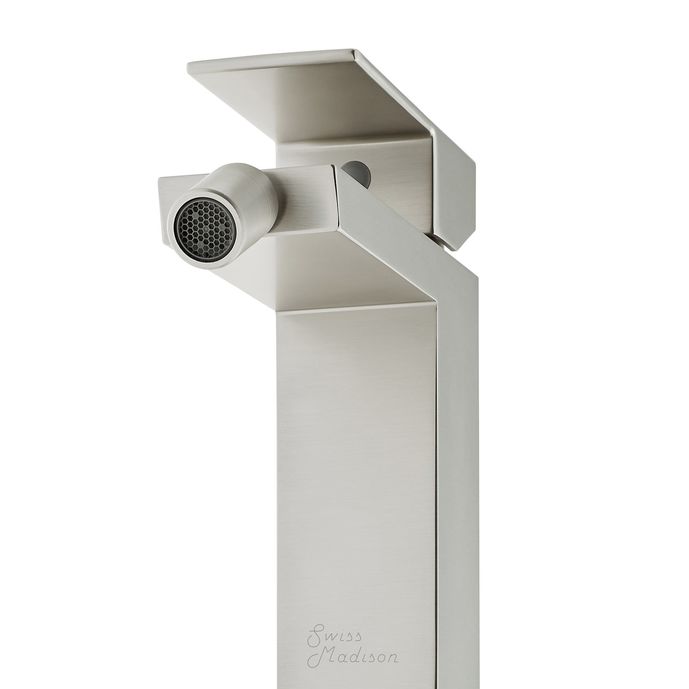 Grifo bidet de un solo agujero con rociador horizontal de níquel Swiss Madison SM-25-DFBAS04BN