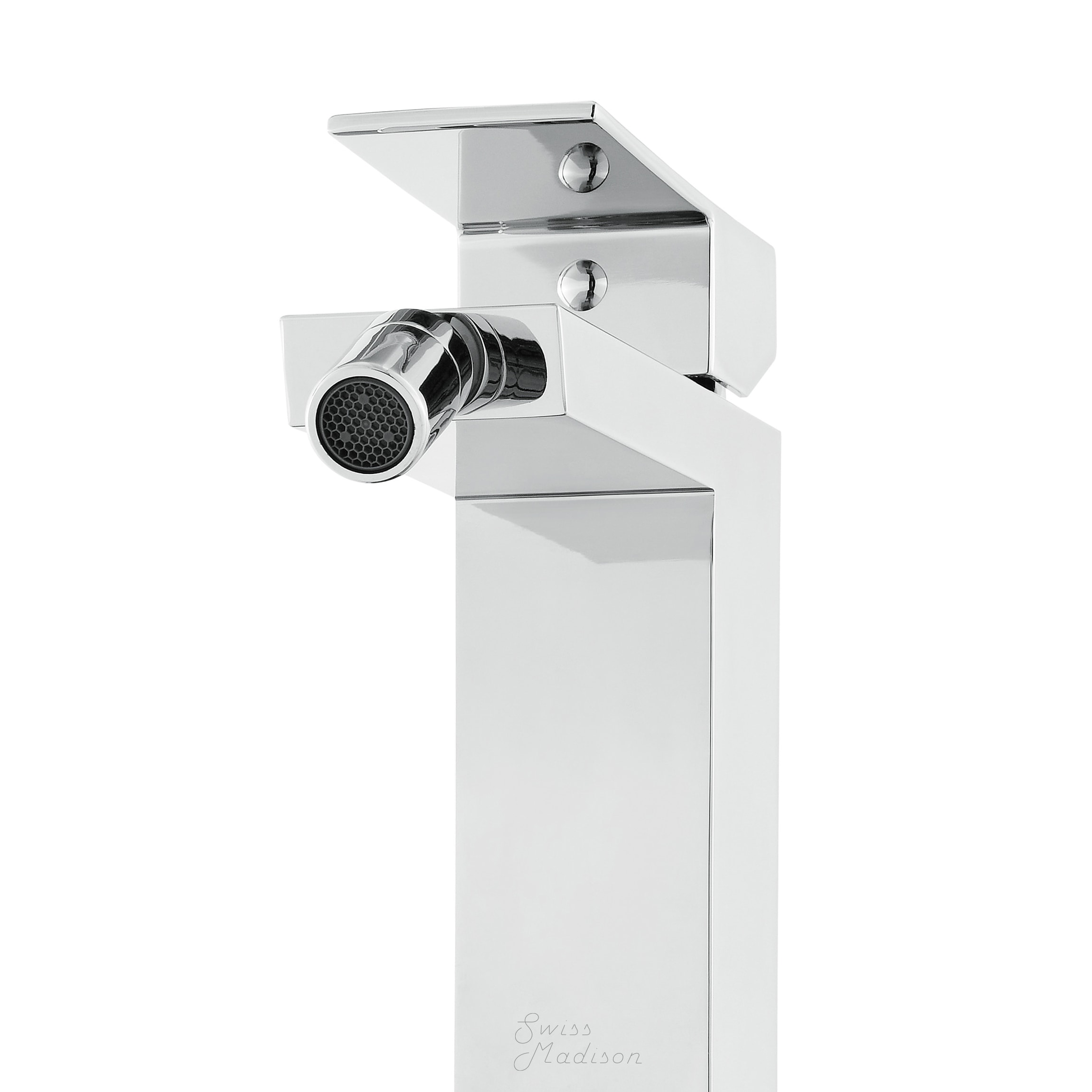 Grifo de bidet de un solo agujero con rociador horizontal cromado de Swiss Madison SM-25-DFBAS06CH