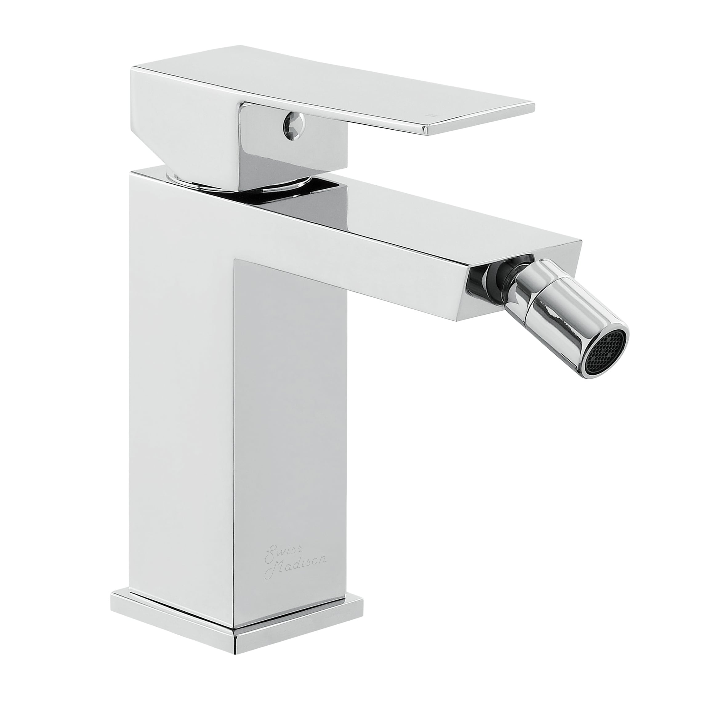 Grifo de bidet de un solo agujero con rociador horizontal cromado de Swiss Madison SM-25-DFBAS06CH