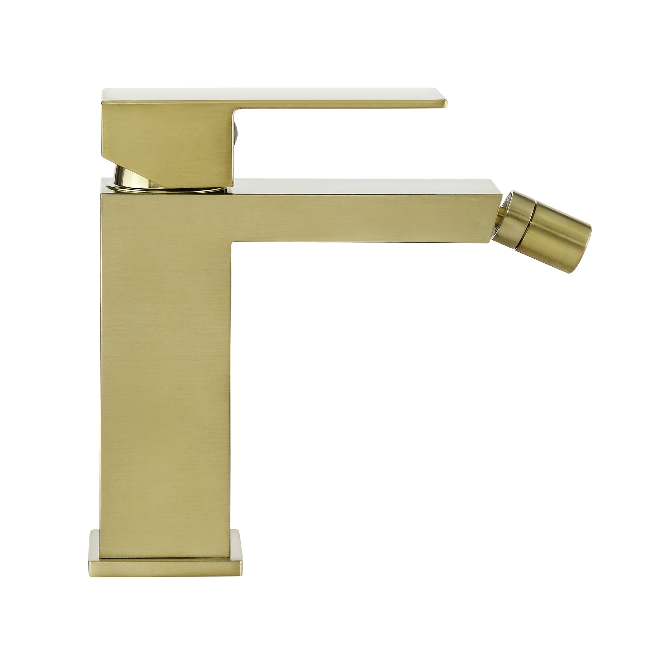 Llave de bidé de un solo agujero con aspersor horizontal en blanco mate Swiss Madison SM-25-DFBAS03BG.