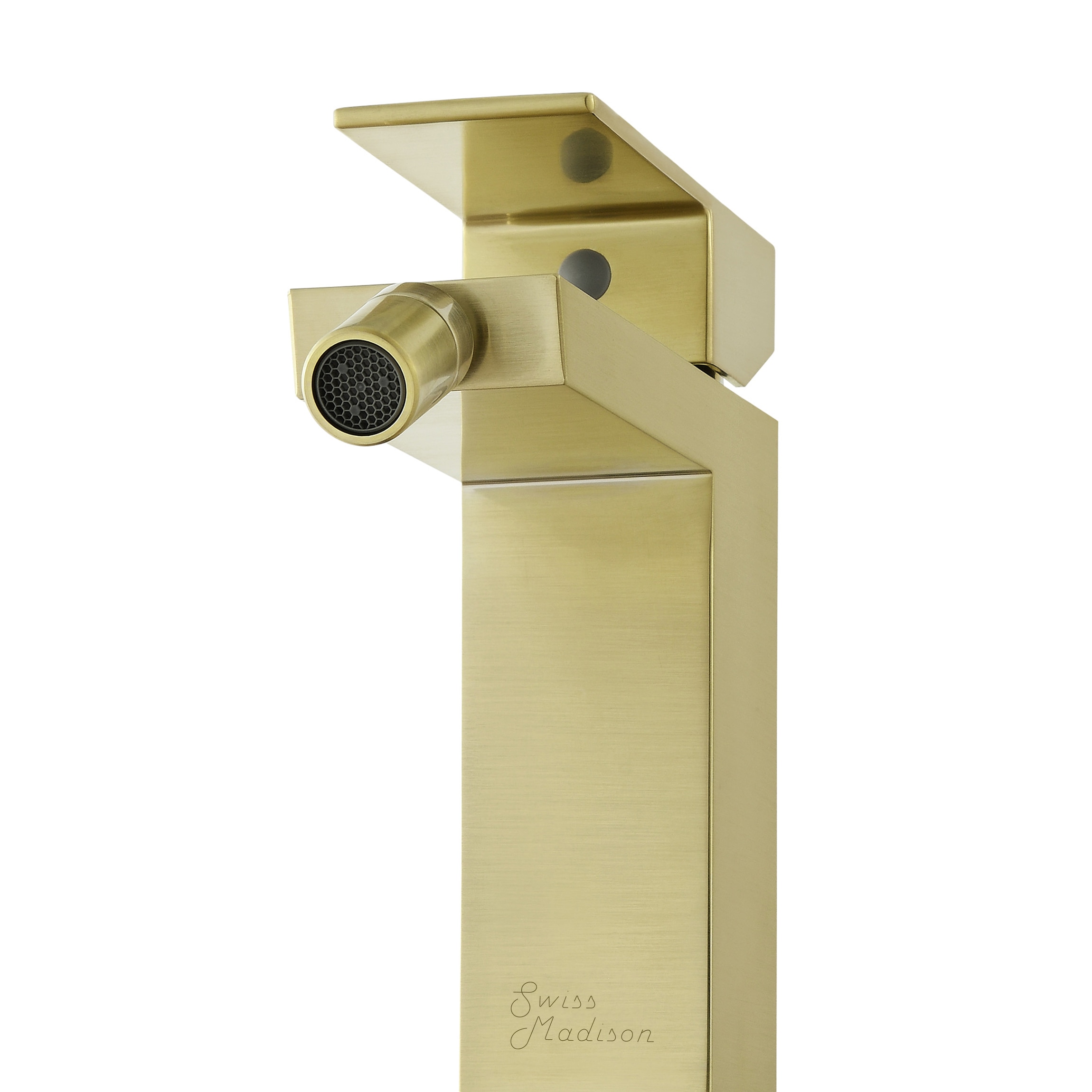 Llave de bidé de un solo agujero con aspersor horizontal en blanco mate Swiss Madison SM-25-DFBAS03BG.