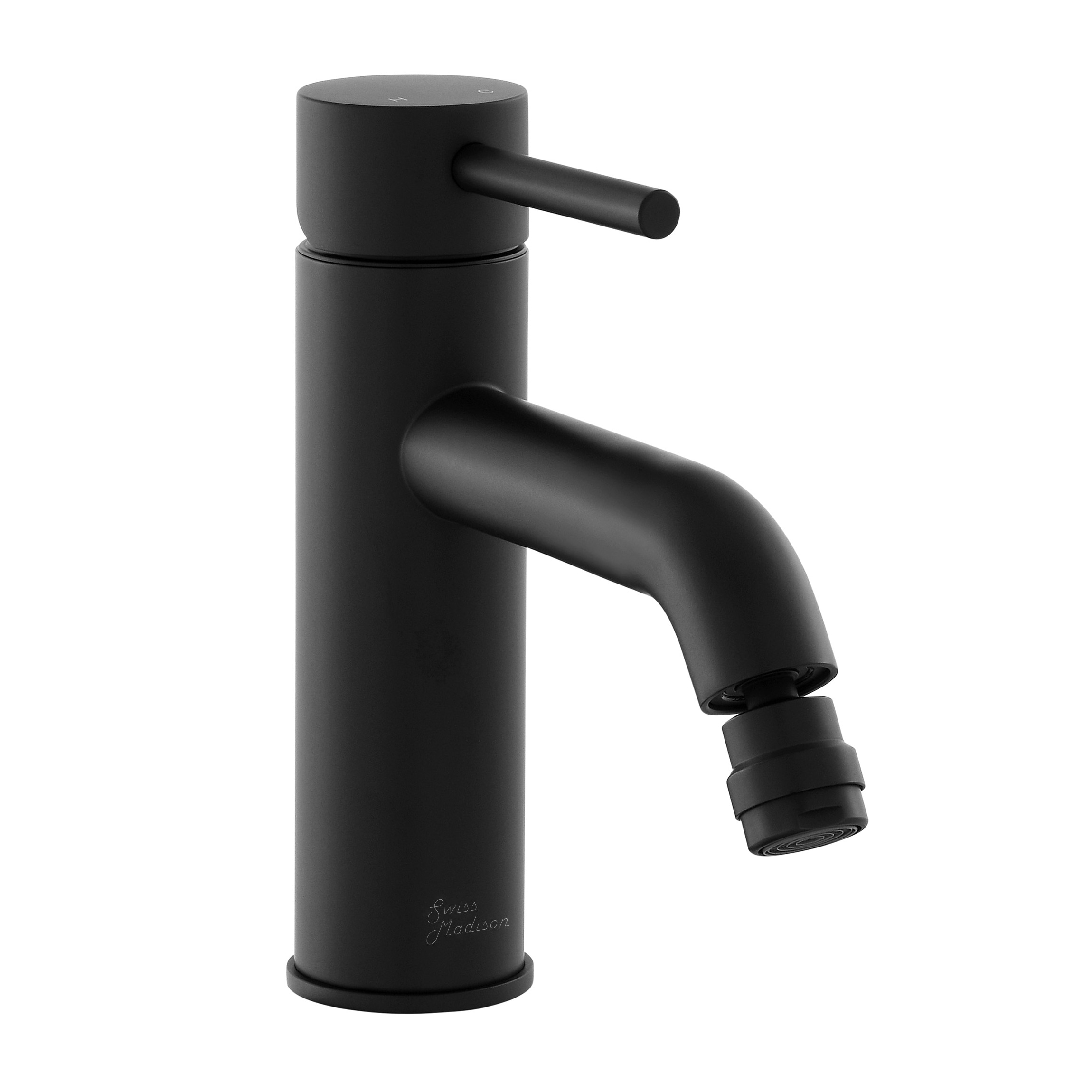 Grifo para bidet de un solo agujero con pulverizador horizontal en negro mate de Swiss Madison SM-25-DFDIE06BK.
