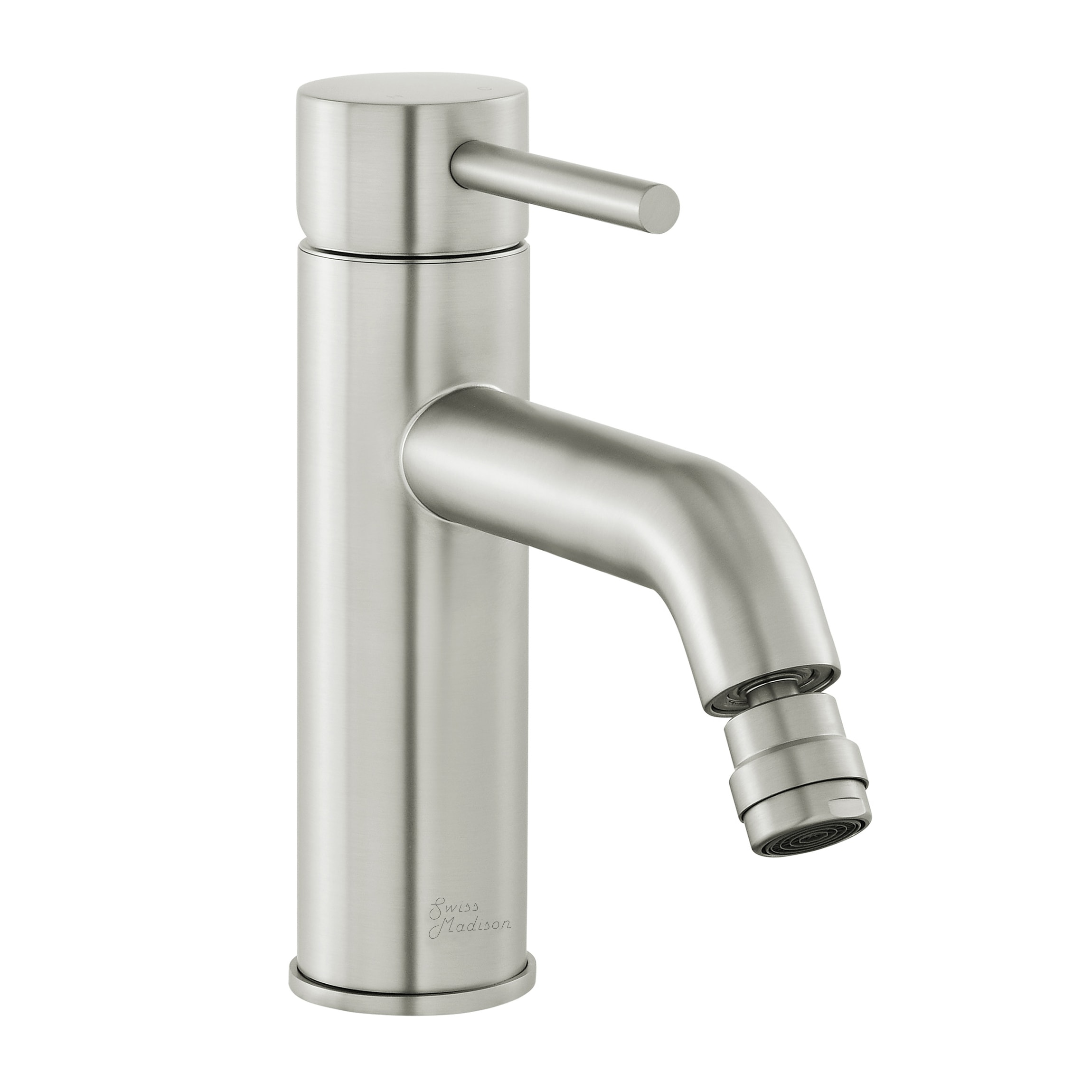 Grifo para bidet con rociador horizontal de níquel de Swiss Madison SM-25-DFDIE07BN de un solo agujero con manija