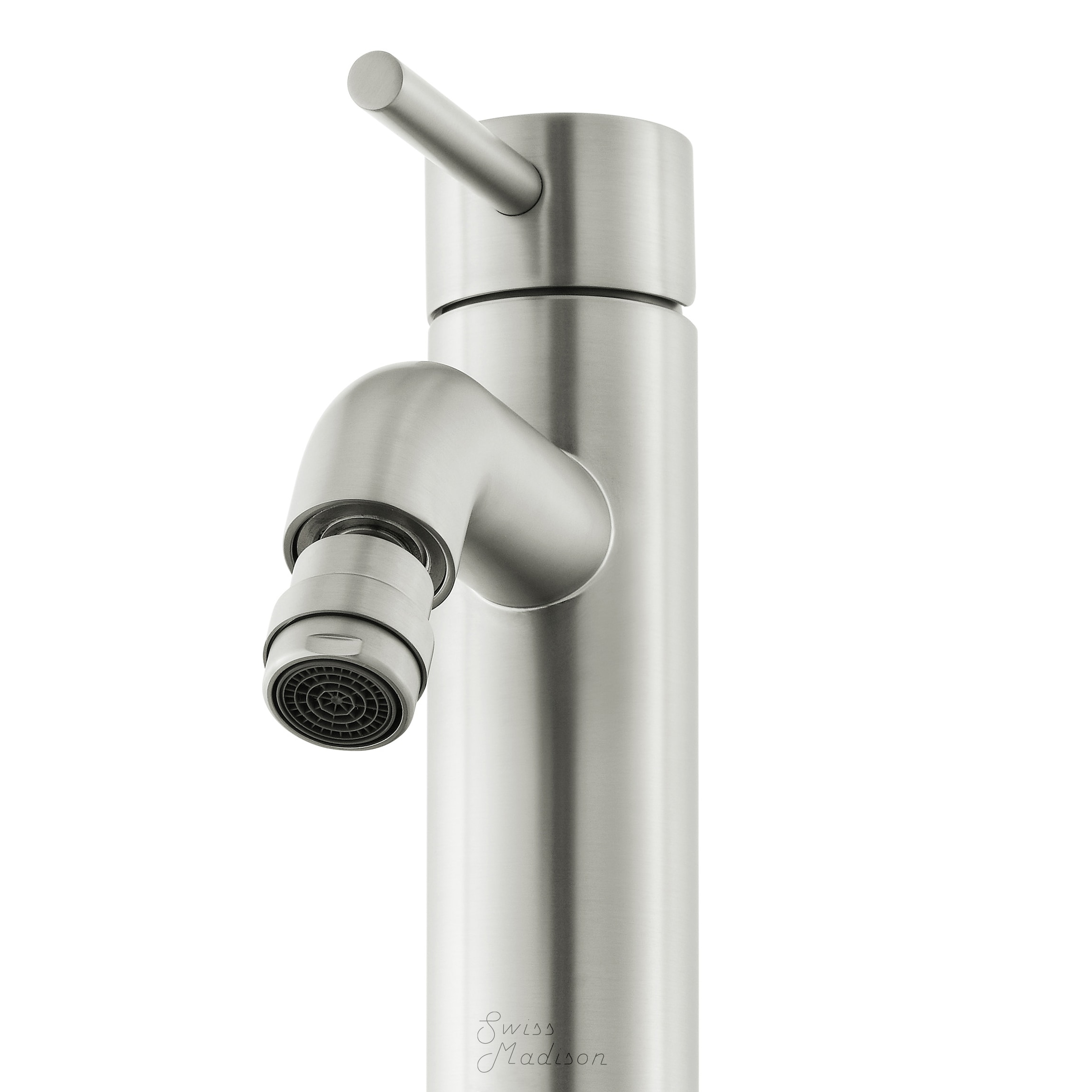 Grifo para bidet con rociador horizontal de níquel de Swiss Madison SM-25-DFDIE07BN de un solo agujero con manija