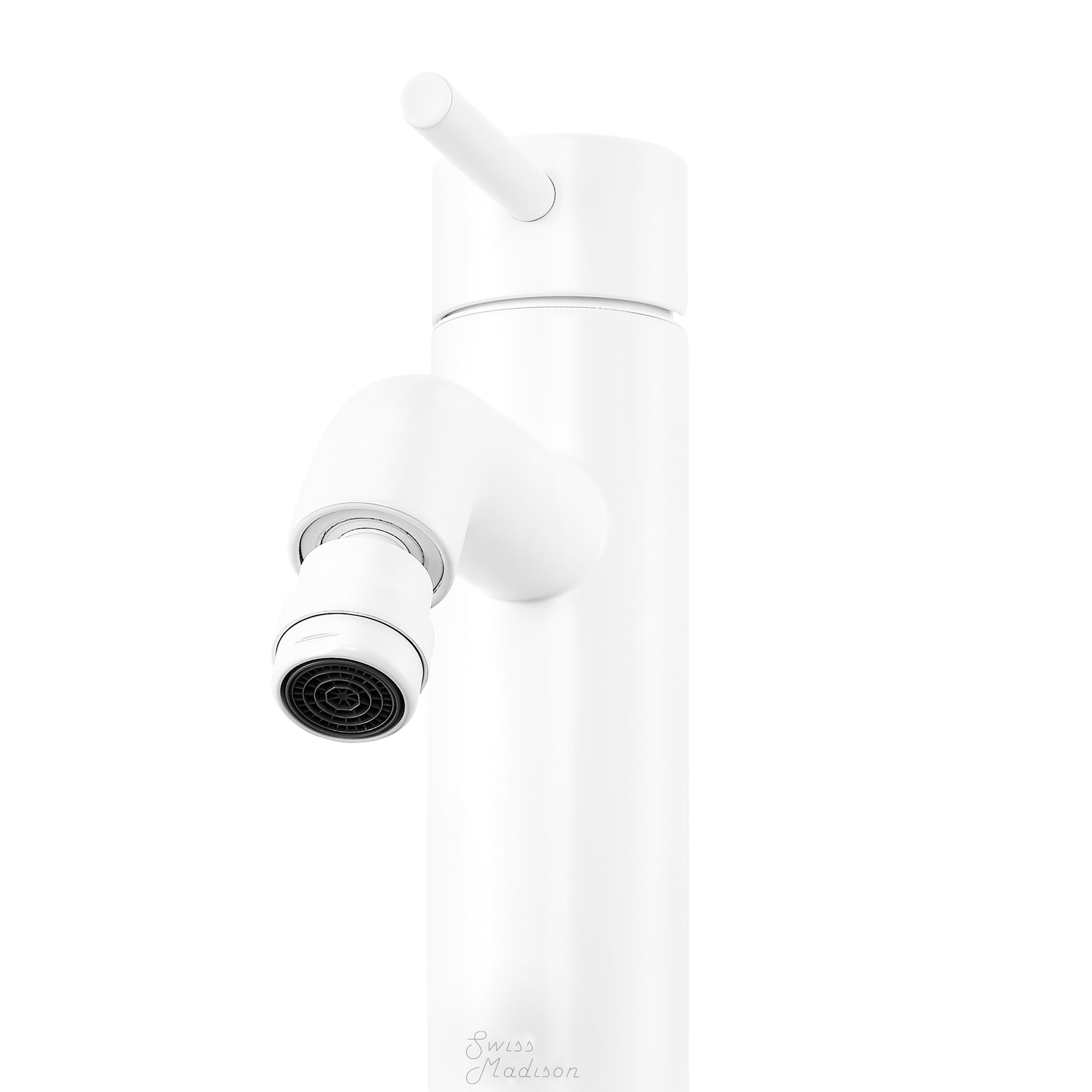 Grifería para bidé de un solo agujero con rociador horizontal en blanco mate Swiss Madison SM-25-DFDIE03WH