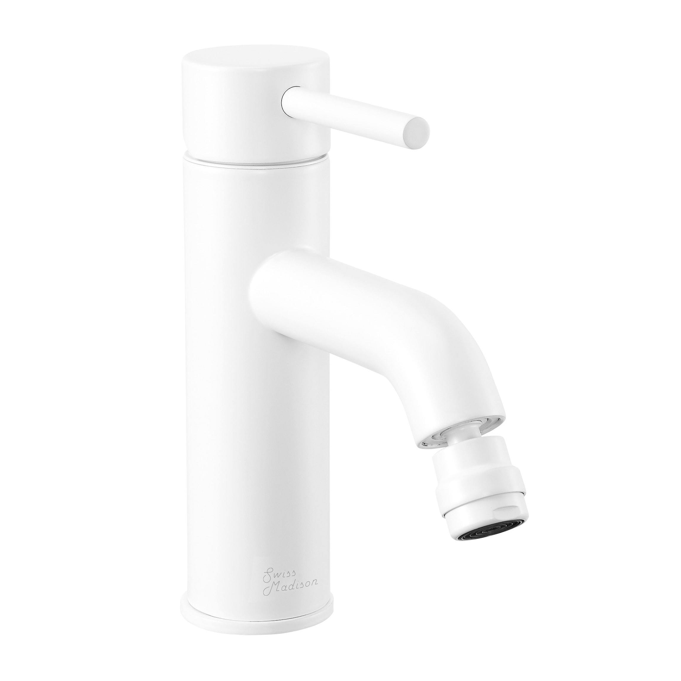 Grifería para bidé de un solo agujero con rociador horizontal en blanco mate Swiss Madison SM-25-DFDIE03WH
