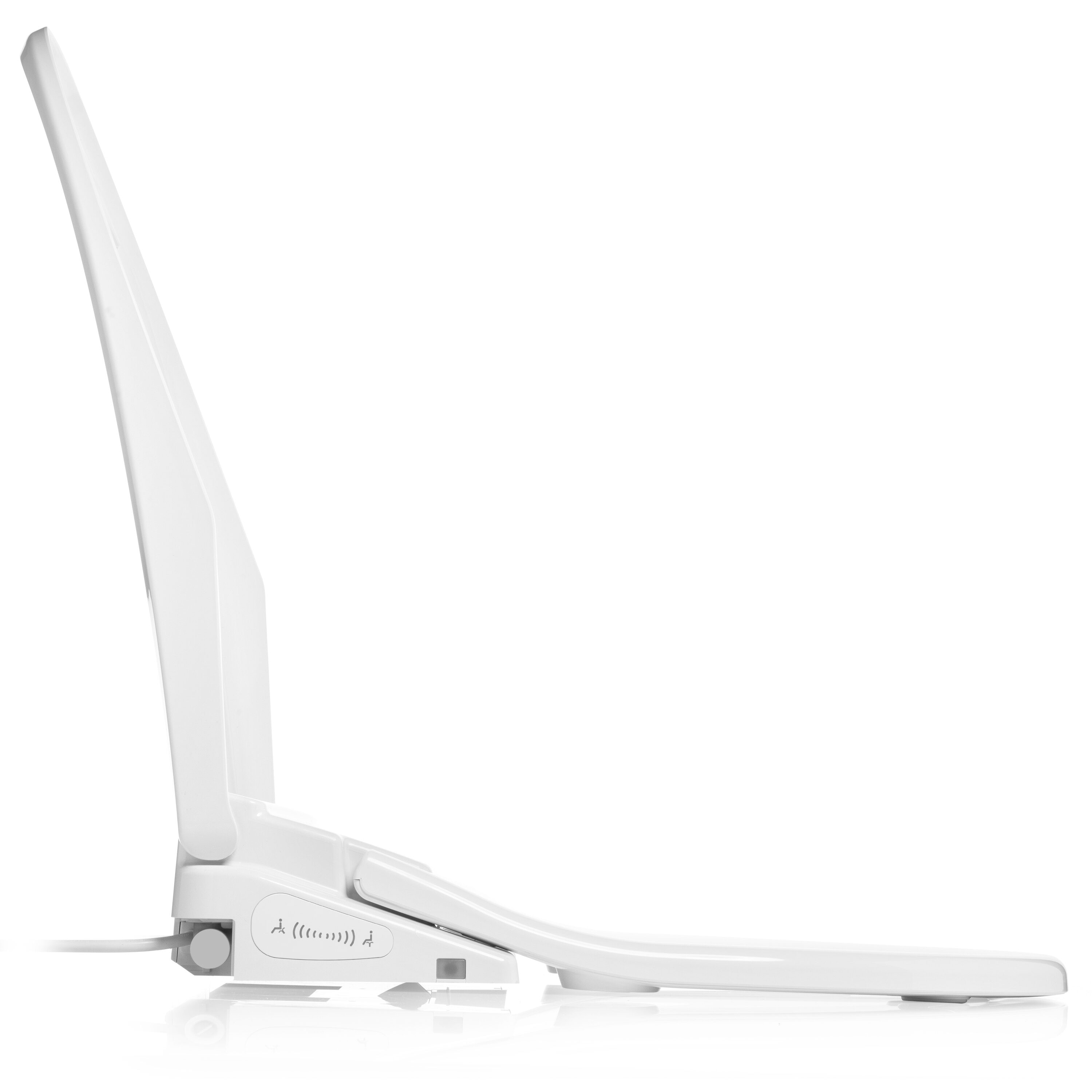 Asiento de bidé de lujo Brondell Swash Thinline T44 con control remoto para inodoro, redondo blanco T44-RW