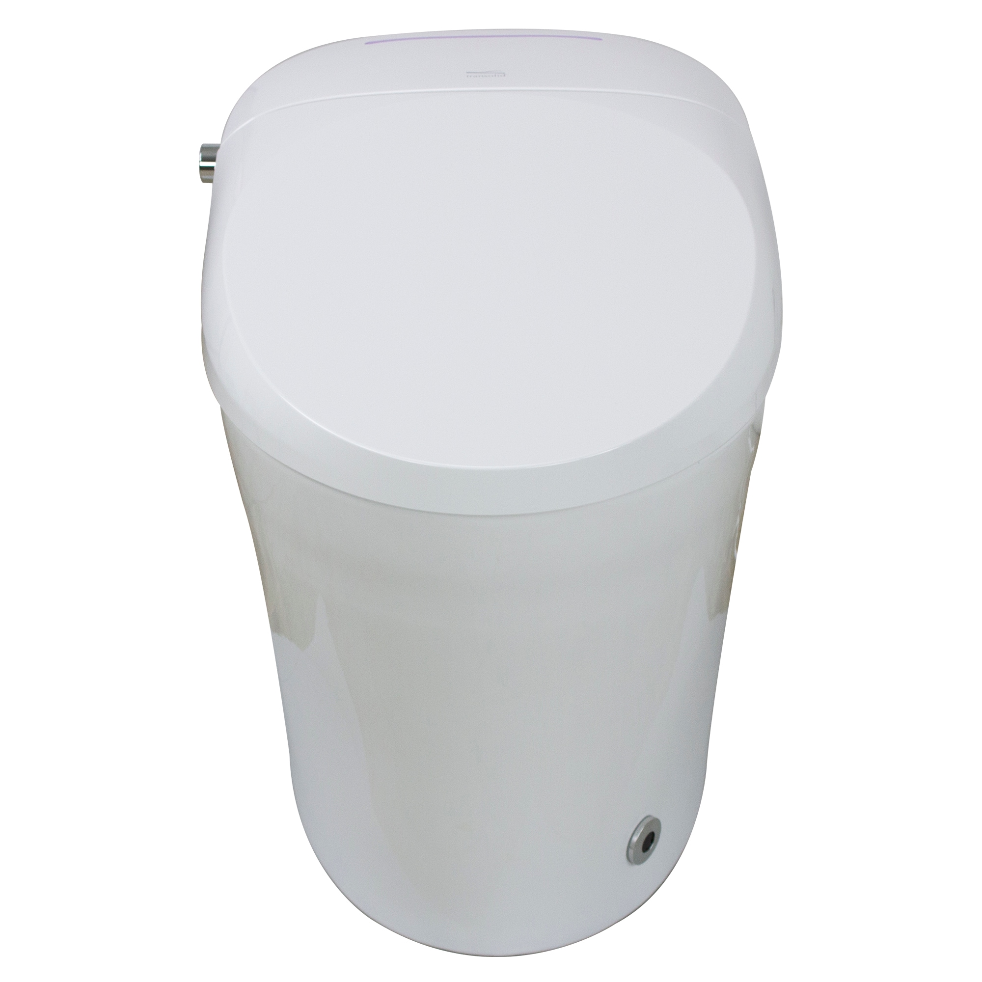 Bidet inteligente de altura estándar, doble descarga, con cierre suave en color blanco romero de Transolid, de una sola pieza y con desagüe de 12 pulgadas. 1.28 GPF TL-5401-A.