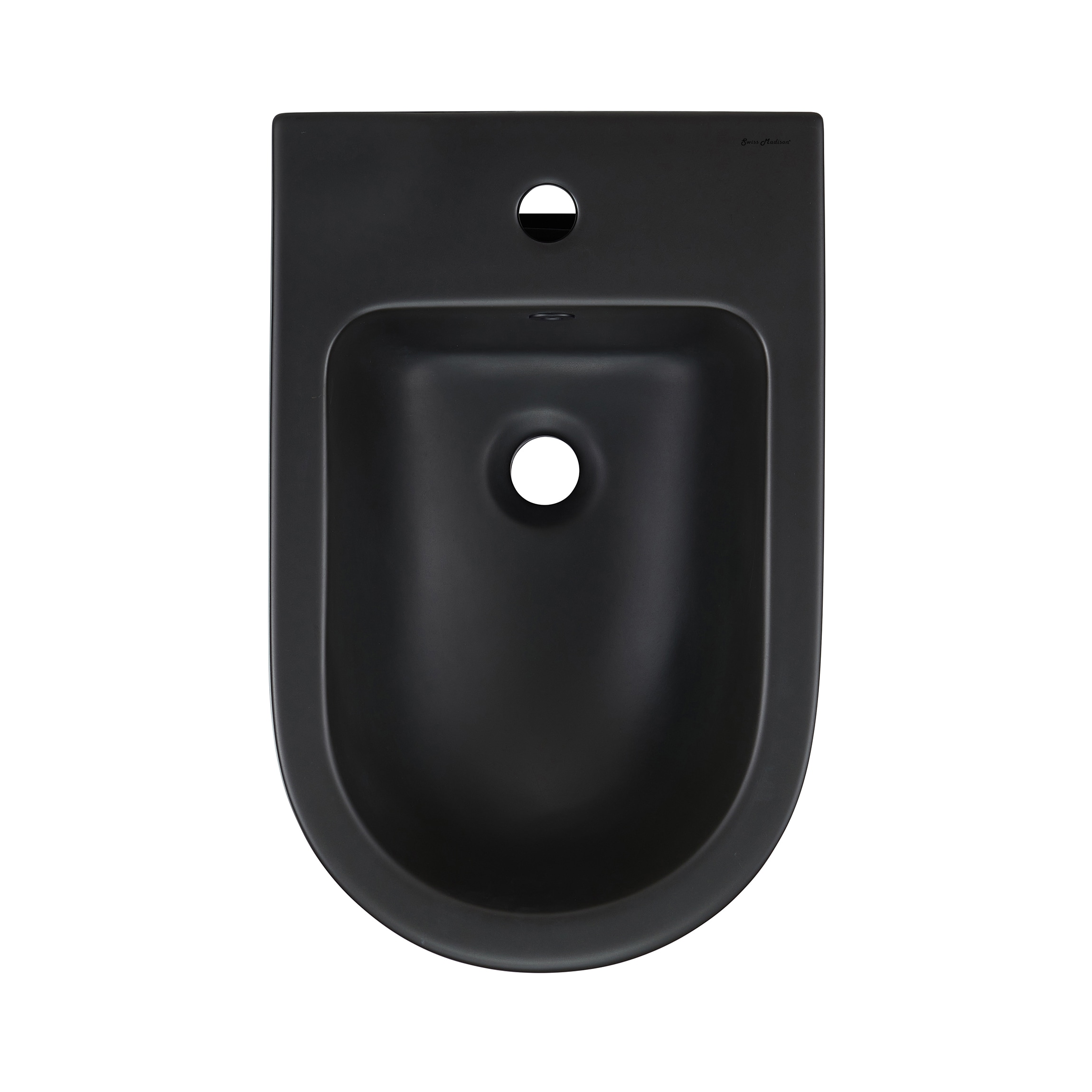 Bidé colgado en la pared de altura estándar negro mate de Swiss Madison SM-25-BDANG04BK