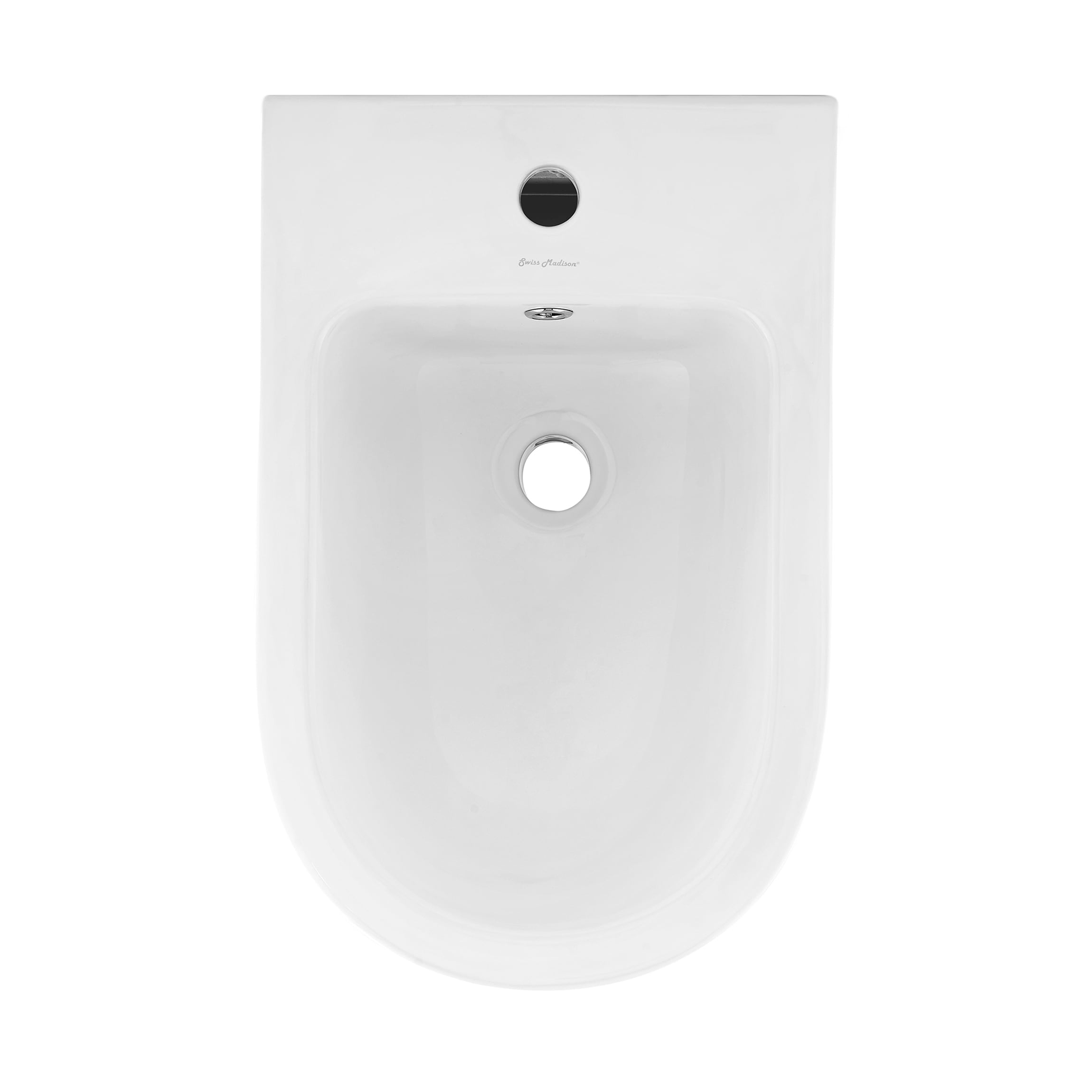 Bidé blanco brillante alargado altura estándar Swiss Madison SM-25-BDANG04WH