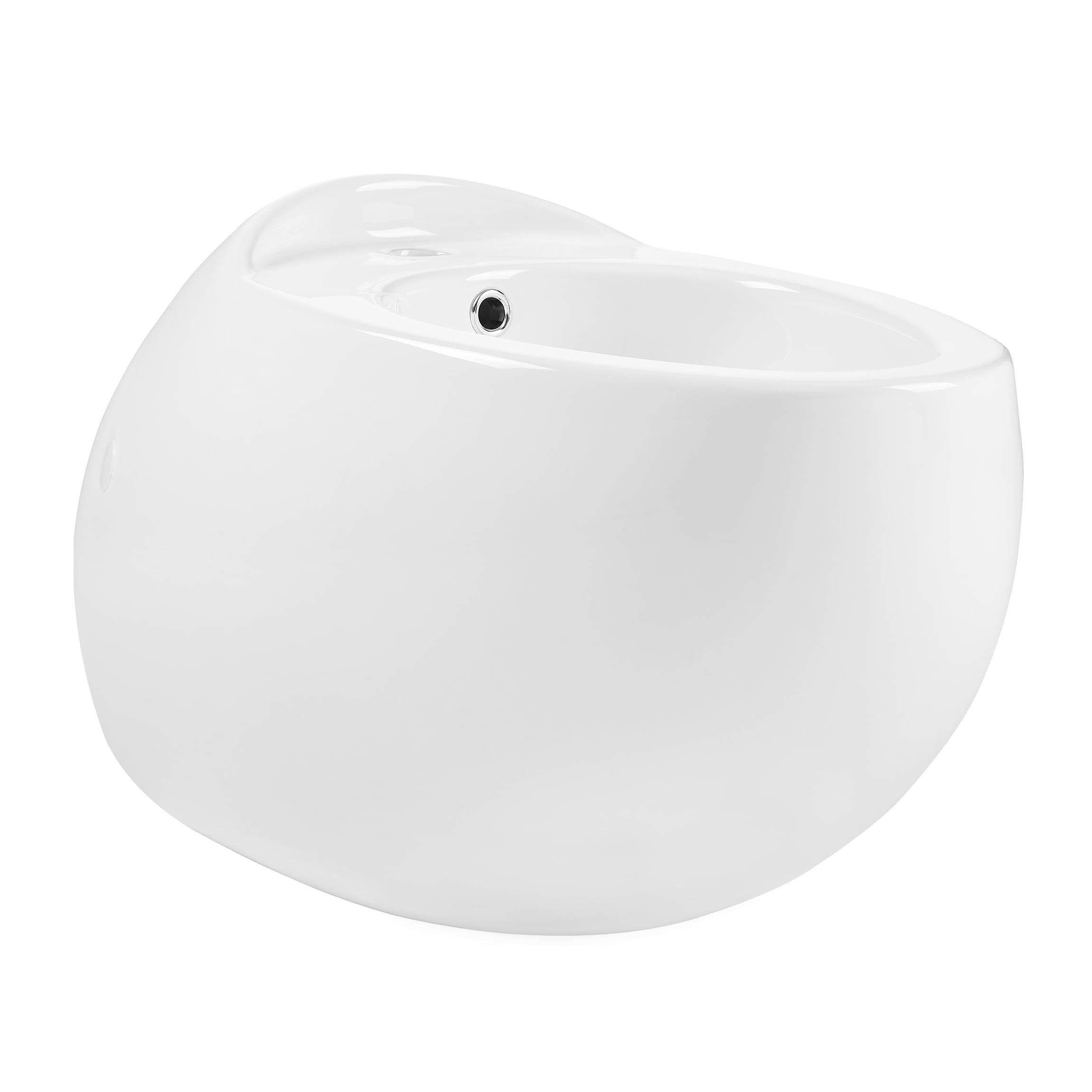 Bidet colgante blanco brillante Swiss Madison con altura estándar y descarga en pared SM-25-BDNNS03WH