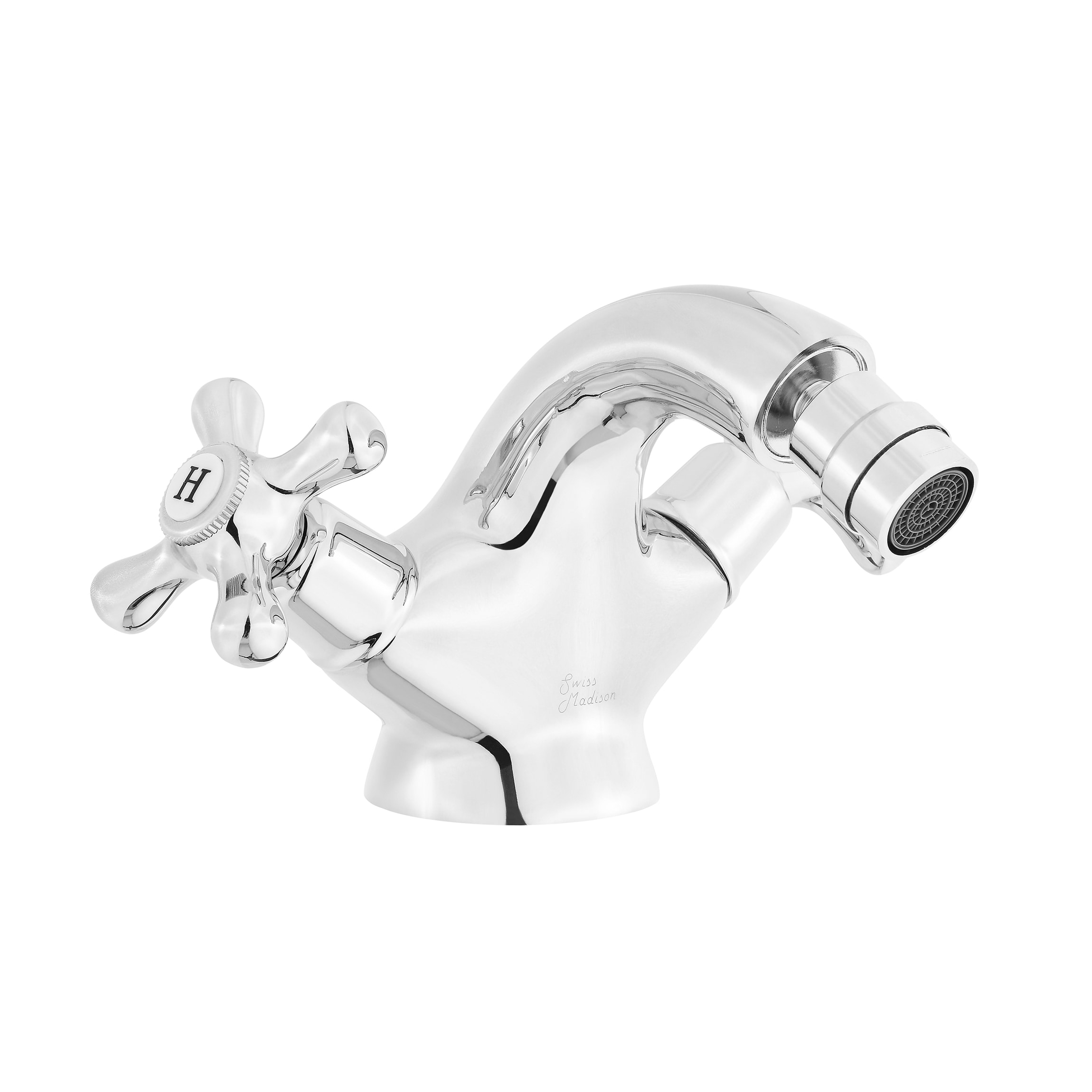 Grifo para bidé de dos manijas con rociador horizontal cromado Swiss Madison SM-25-DFLAU03CH
