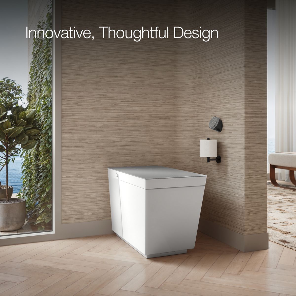 KOHLER Numi 2.0 Blanca Altura de silla alargada de doble descarga inteligente con cierre suave de 1 pieza Bidé 12 pulgadas Rough-In con certificación WaterSense de 1.0 GPF 30754-PA-0