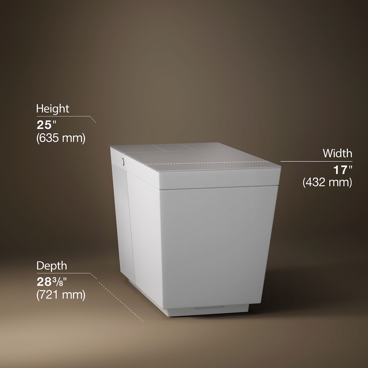 KOHLER Numi 2.0 Blanca Altura de silla alargada de doble descarga inteligente con cierre suave de 1 pieza Bidé 12 pulgadas Rough-In con certificación WaterSense de 1.0 GPF 30754-PA-0