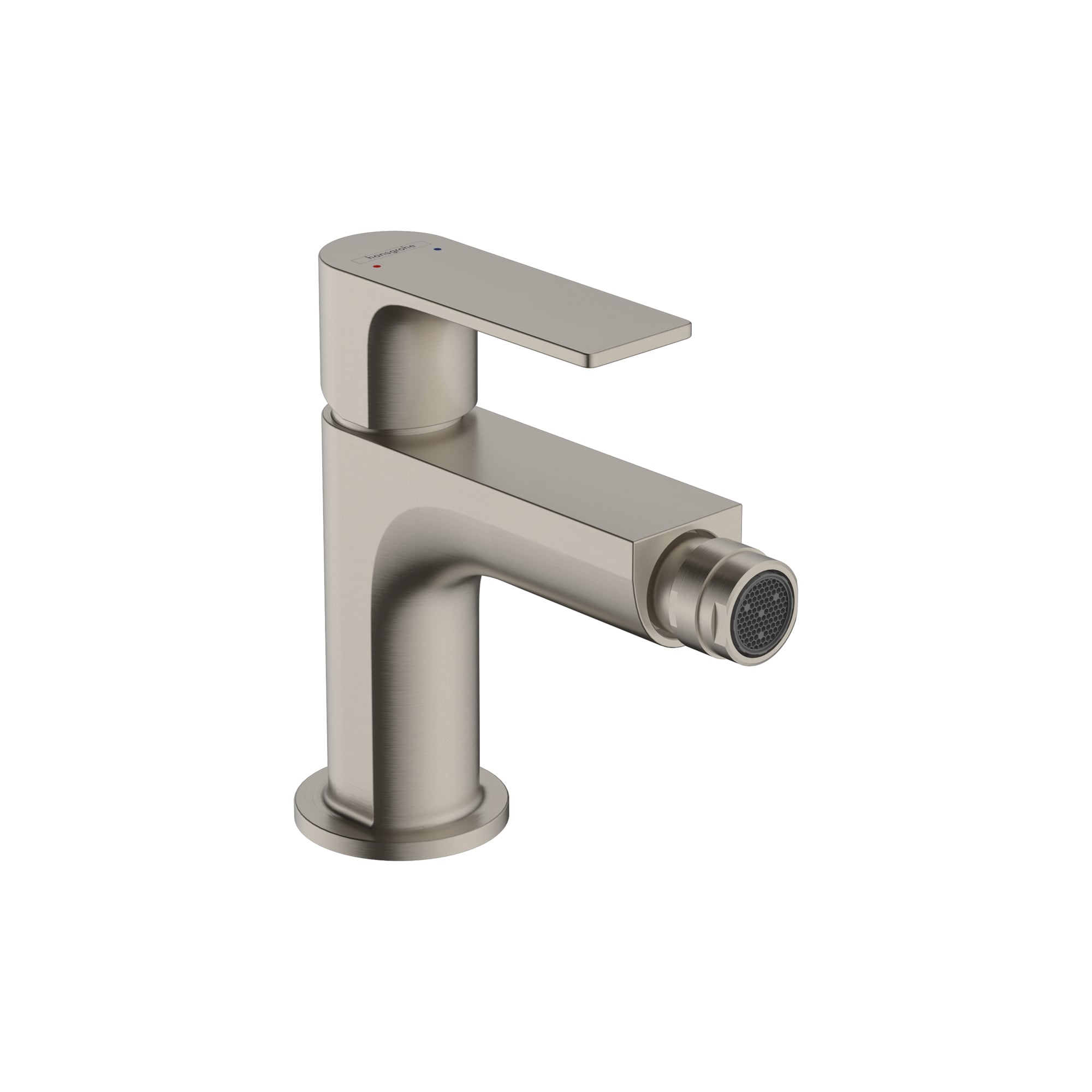 Mezcladora para bidé de un solo agujero y con spray horizontal en níquel cepillado Hansgrohe Rebris E (72211821)