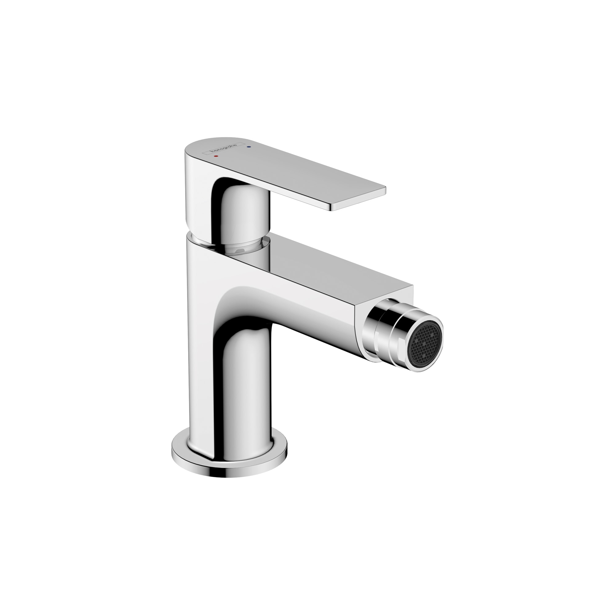 Grifo de bidé con un solo mango y rociador horizontal cromado Hansgrohe Rebris E 72211001