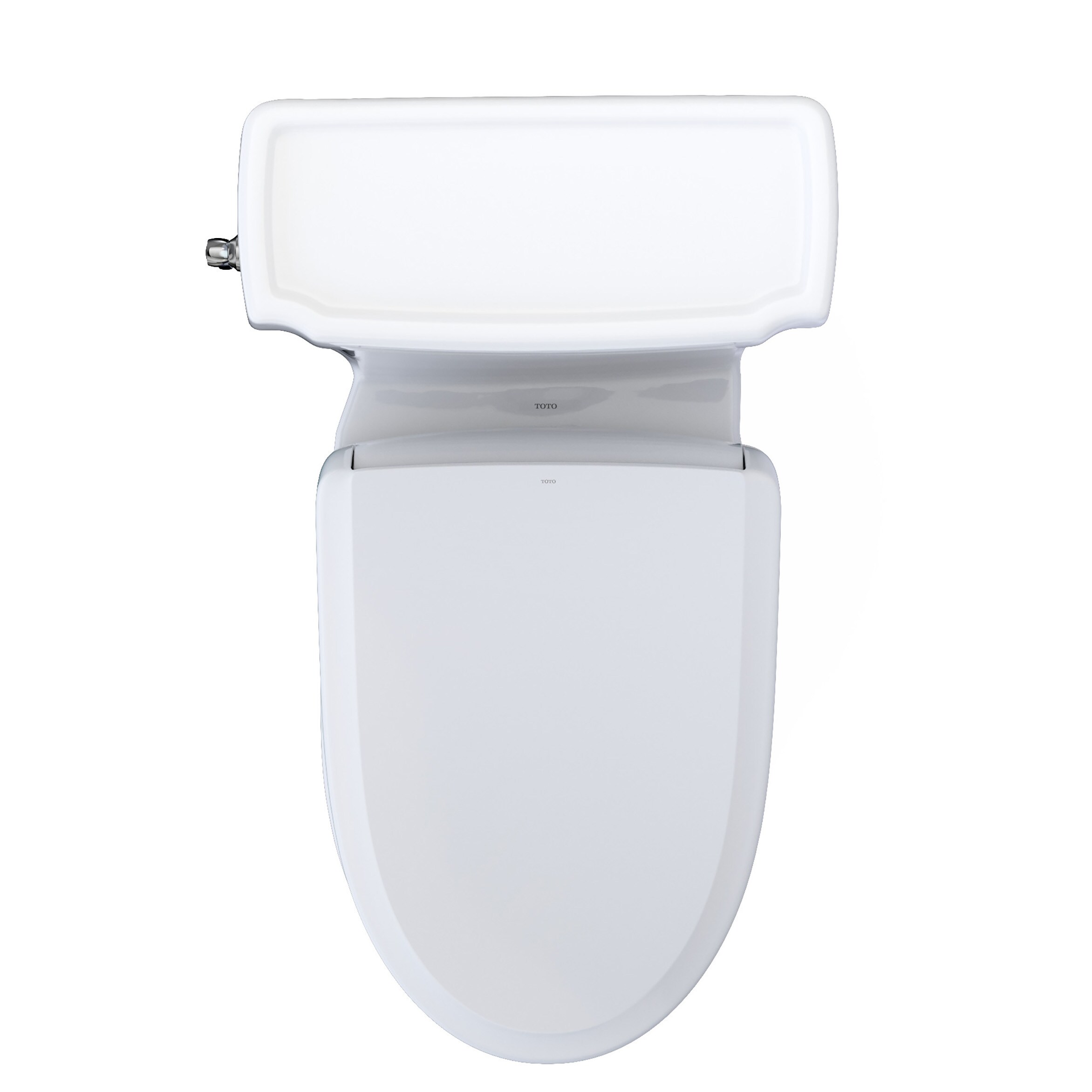 Bidet de una sola pieza con altura de silla alargada en blanco de algodón TOTO Guinevere con descarga de 1.28 GPF y aproximación de 12 pulgadas MW9744724CEFGA-01