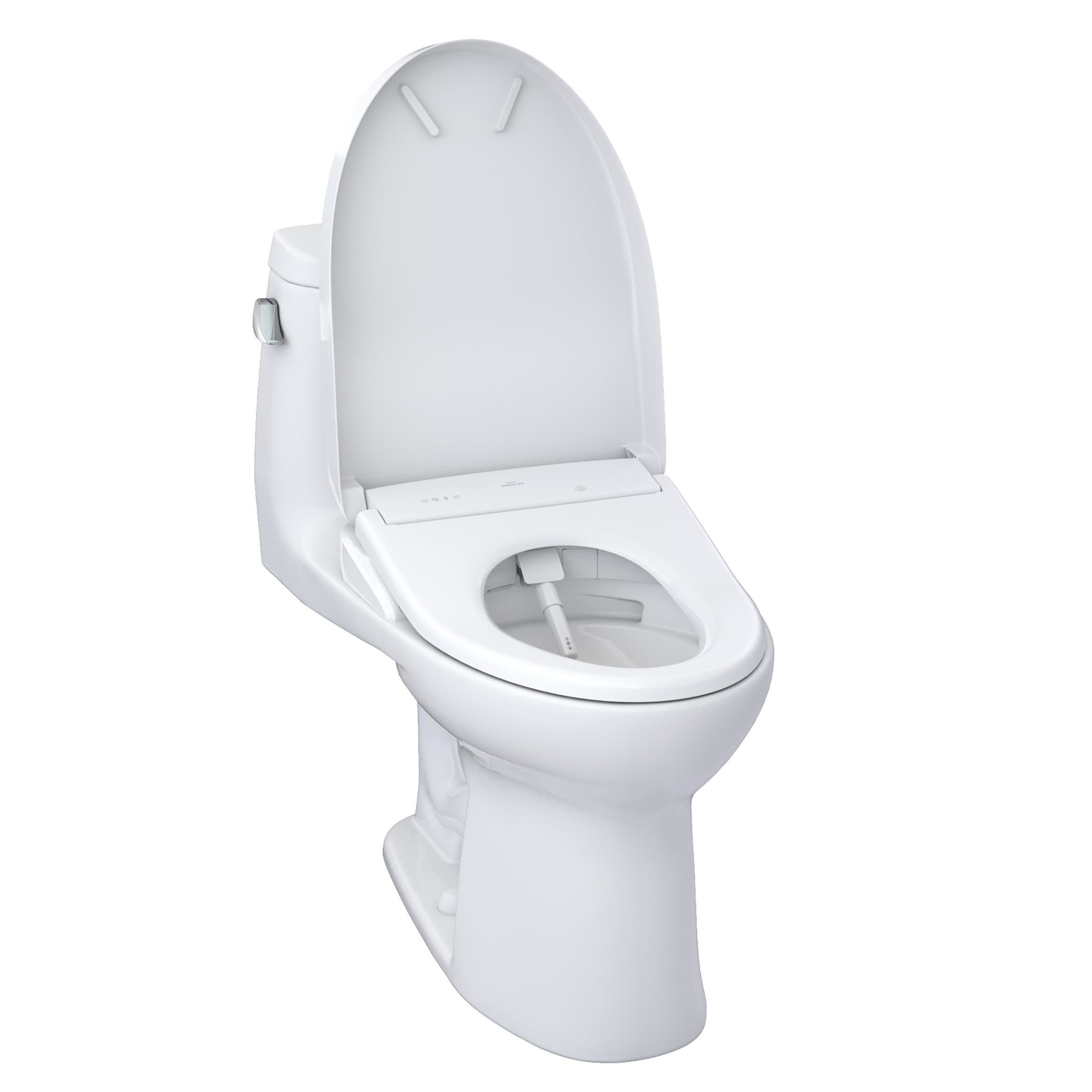 WASHLET+ Blanco Algodón Individual Alargado Altura de Silla Suave Cierre suave 1 pieza Bidé 12 pulgadas de desfogue 1.28 GPF MW6044726CEFGA-01