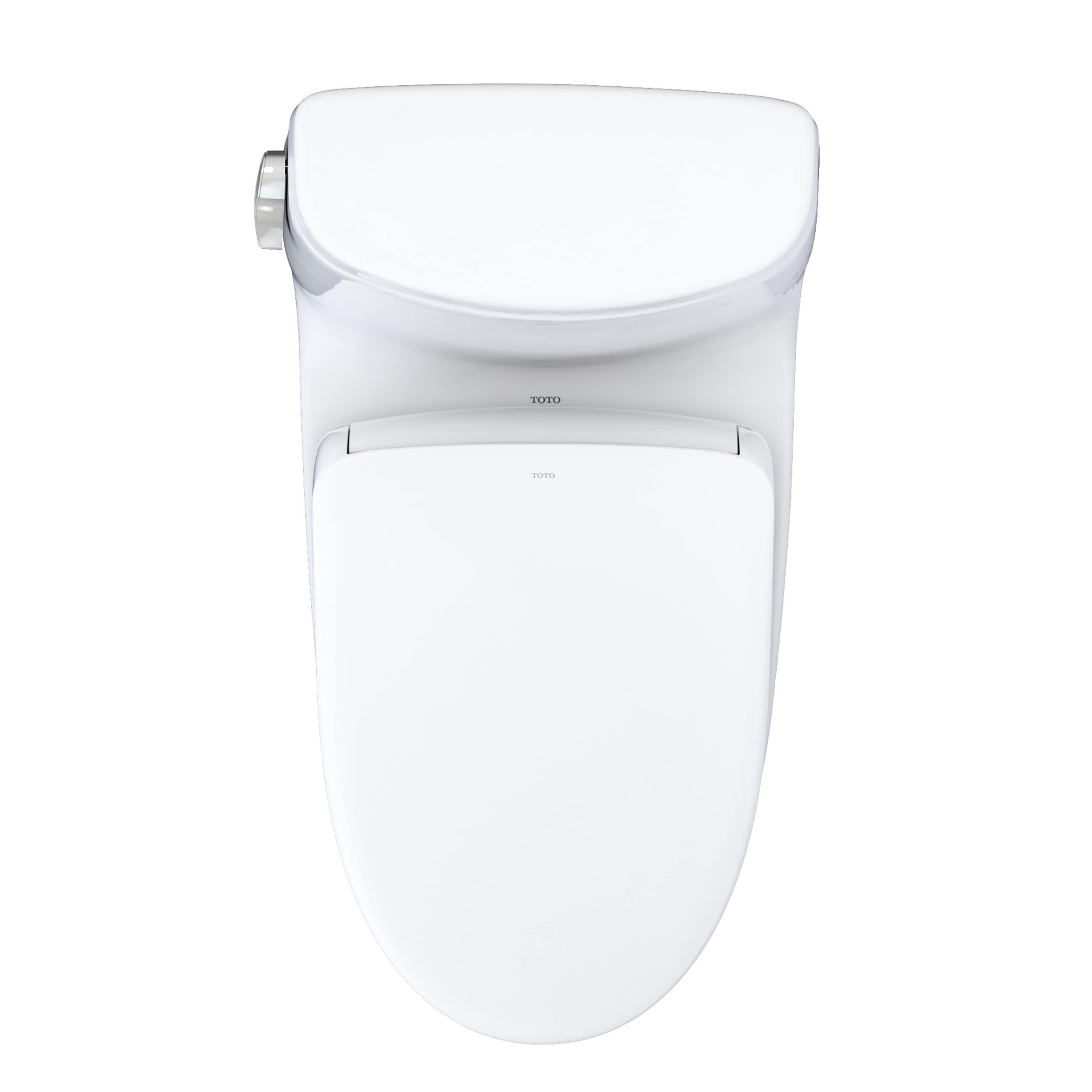 WASHLET+ Blanco Algodón Individual Alargado Altura de Silla Suave Cierre suave 1 pieza Bidé 12 pulgadas de desfogue 1.28 GPF MW6044726CEFGA-01