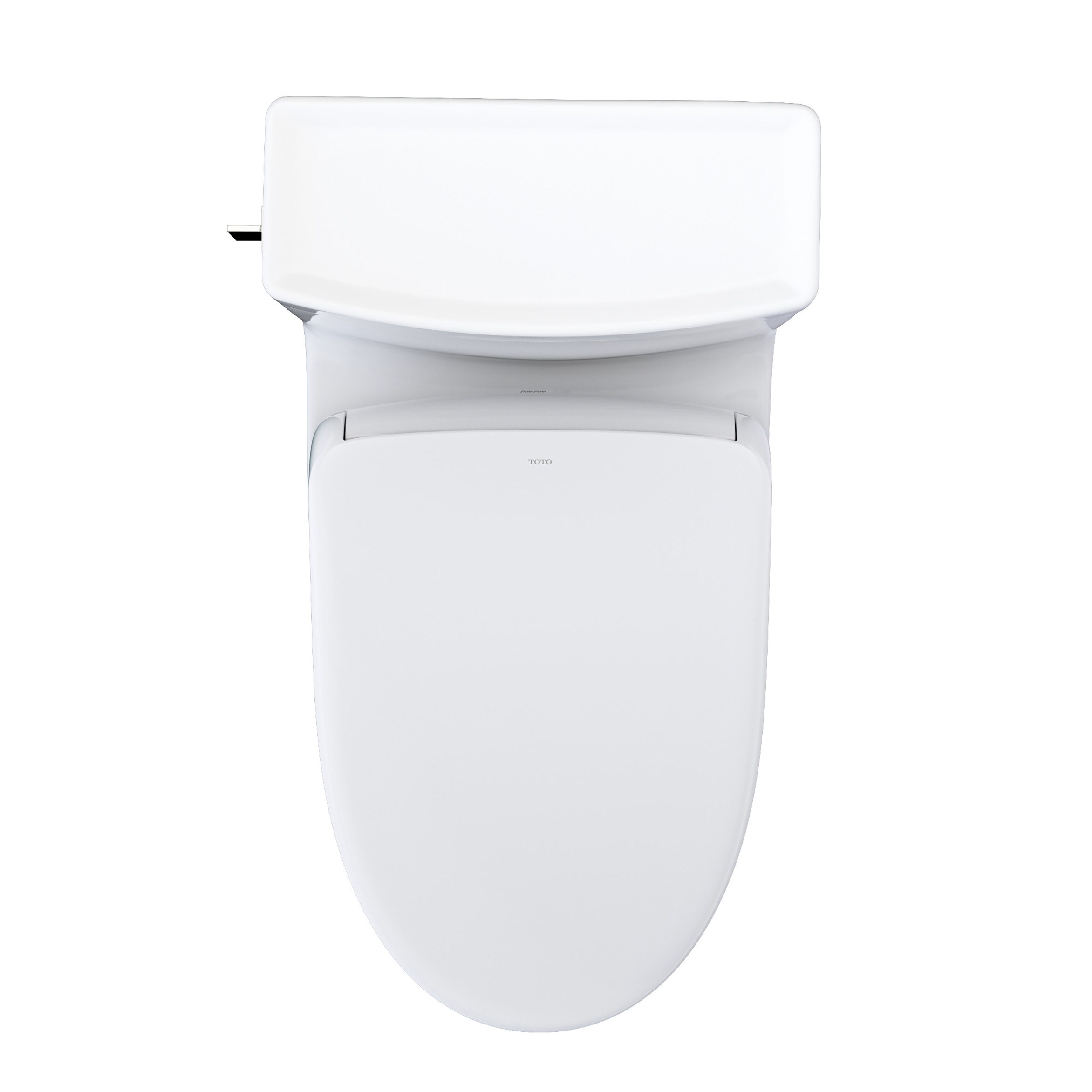 Bidet de una sola pieza con cierre suave en blanco de algodón y altura de silla alargada.