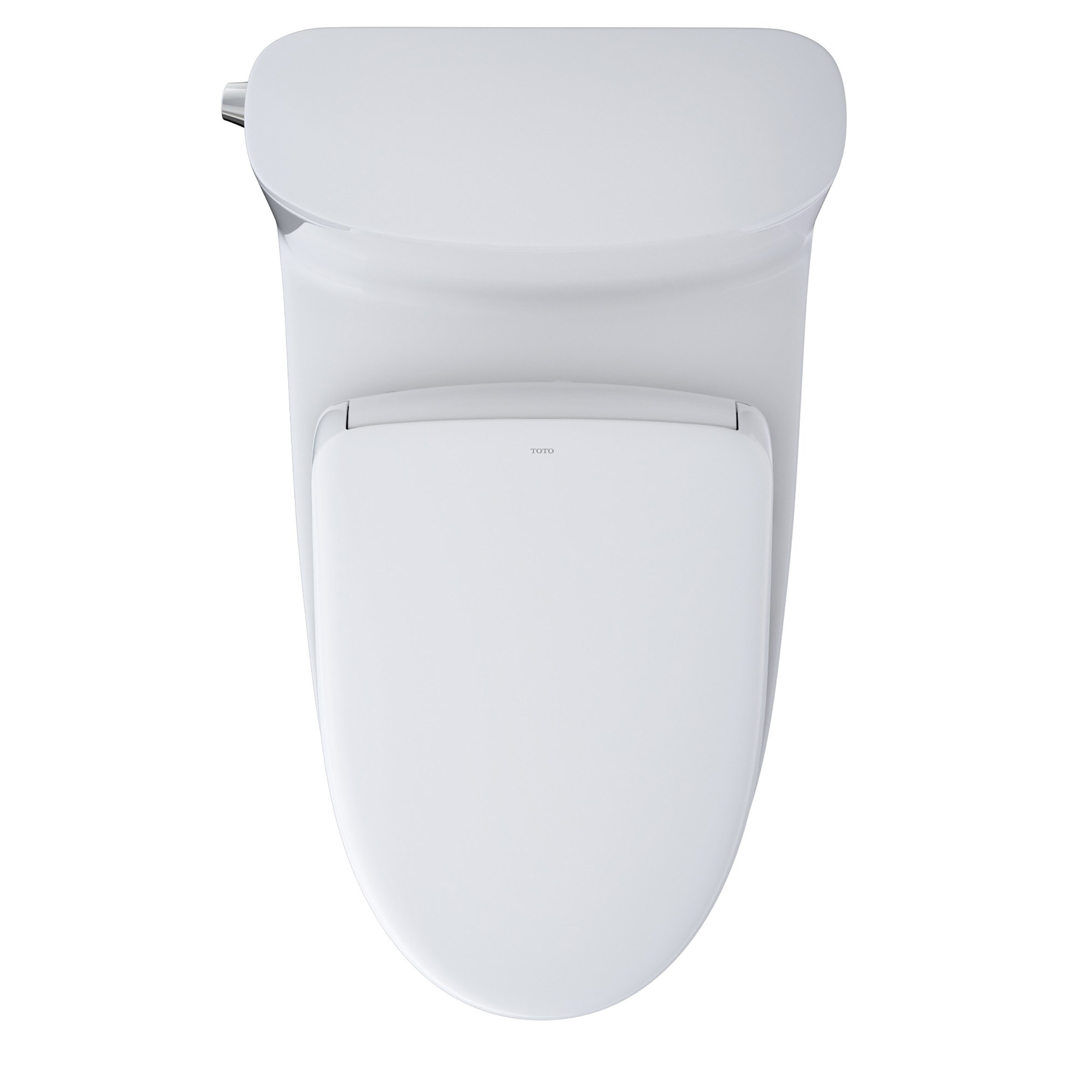 Bide alargado de altura de silla sencilla en color blanco de algodón TOTO Nexus con una sola pieza y descarga de 1.28 GPF, de 12 pulgadas de desplazamiento - MW6424726CEFGA-01
