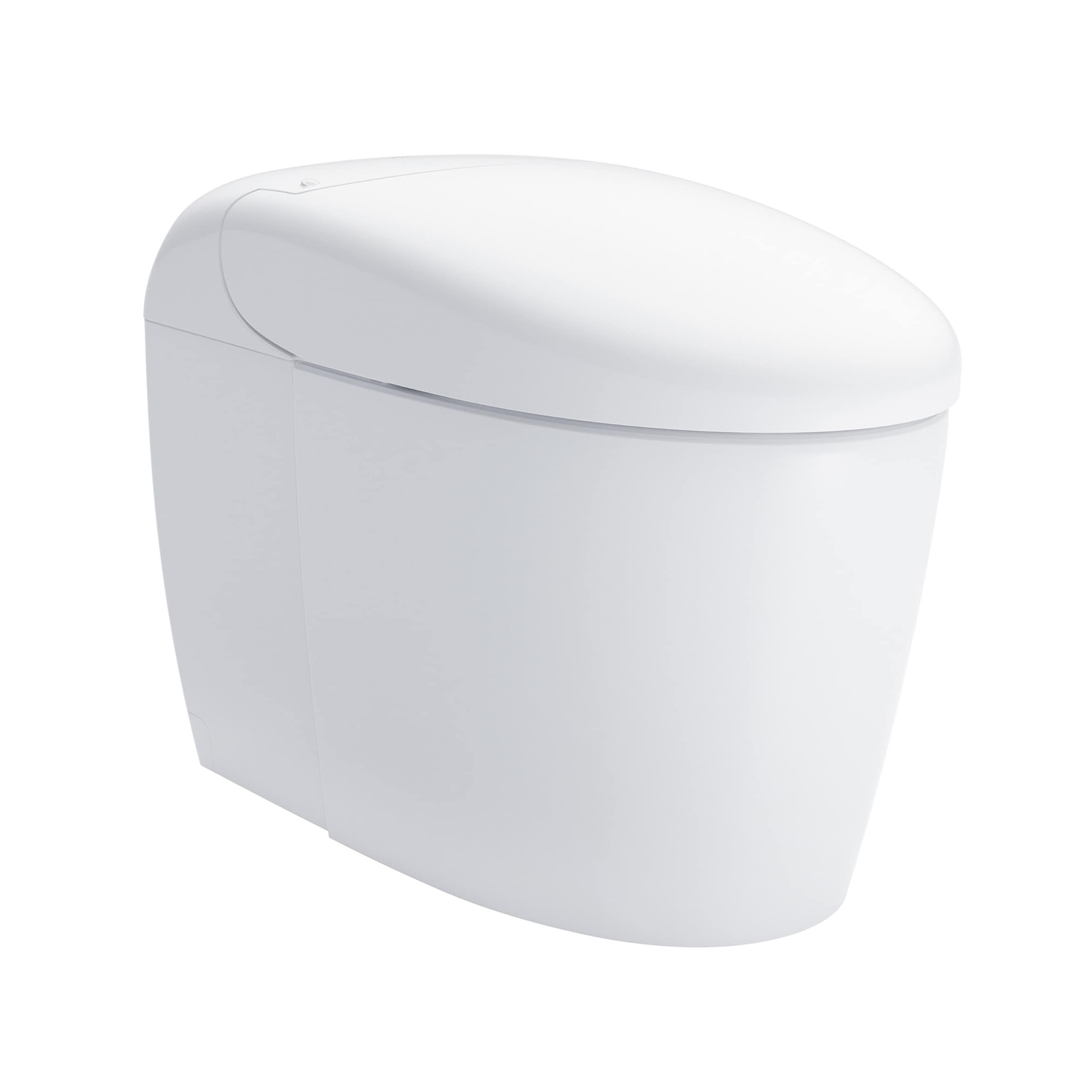 Inodoro TOTO Neorest Blanco Algodón sin Contacto, Altura de Silla Alargada con Cierre Suave, un Solo Cuerpo con Bidé 12 pulgadas Rough-in etiquetado WaterSense 1.6 GPF MS8341CUMFG-01