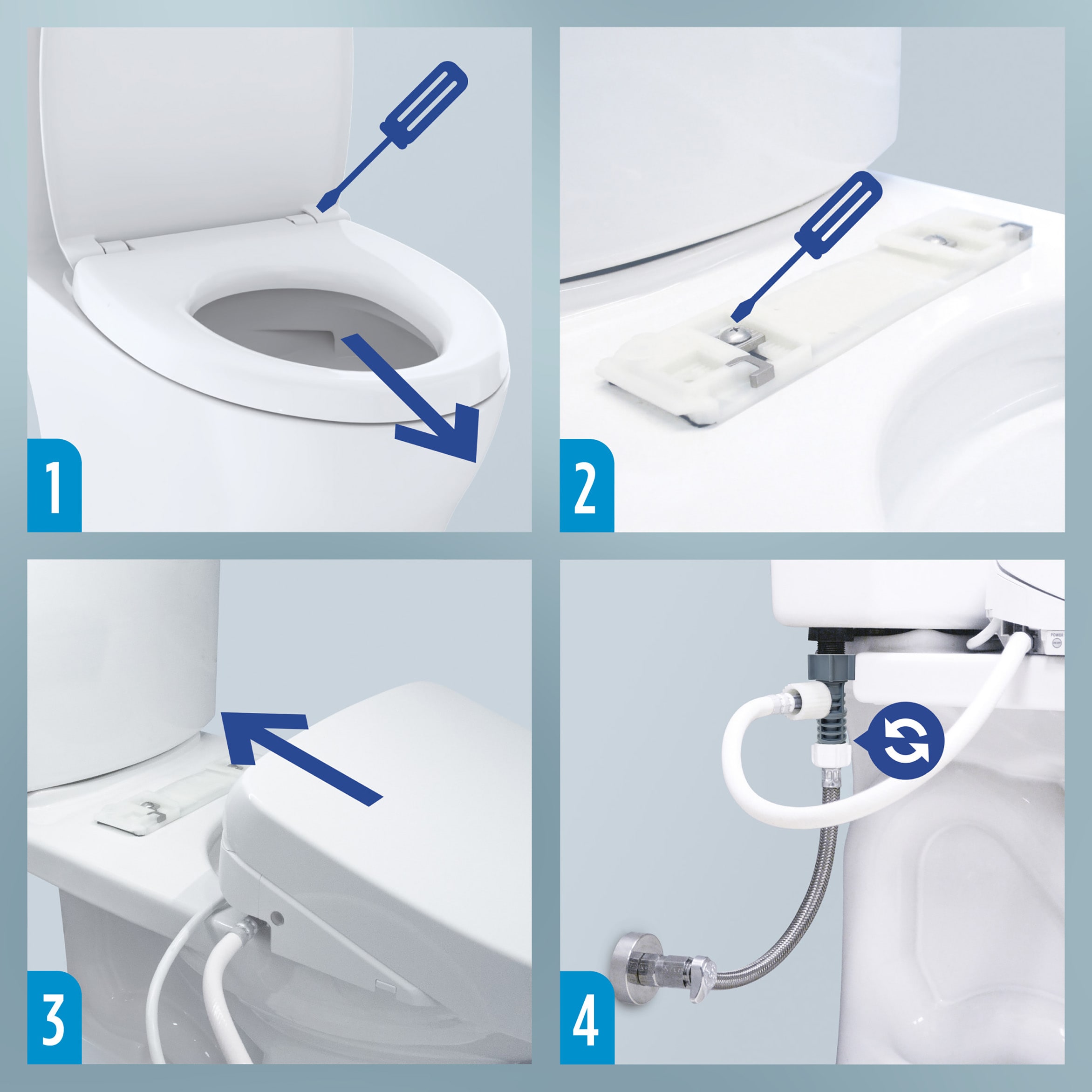 Asiento de Inodoro con Bidé Eléctrico Calefactado de Cierre Suave al Tacto en Blanco de Algodón de Plástico TOTO S7 SW4726AT40-01