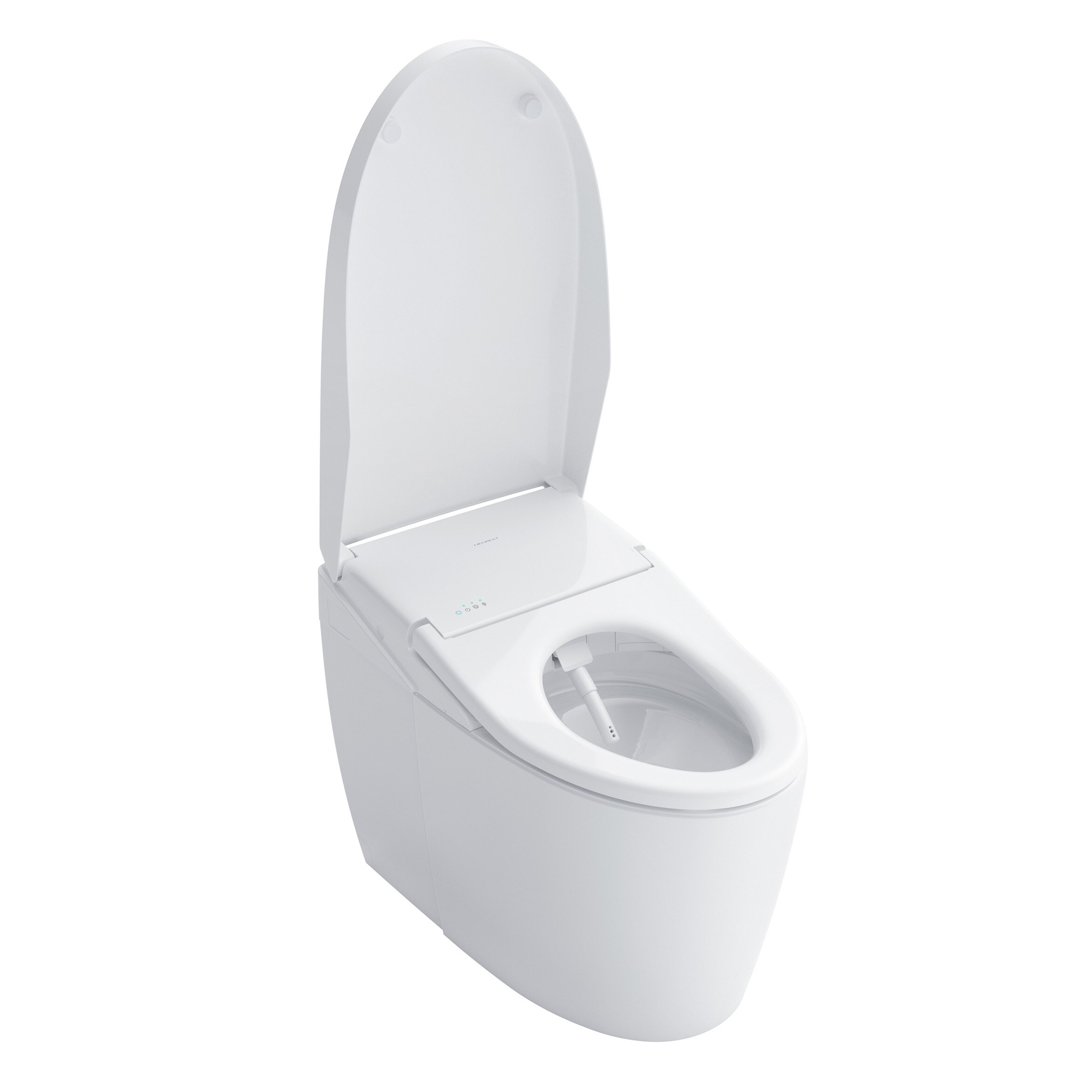 Trono de bidé Neorest en color blanco algodón con descarga sin contacto, altura de silla alargada, cierre suave, 1 pieza y 12 pulgadas de áspero en WaterSense etiquetado de 1.6 GPF (por sus siglas en inglés). MS8551CUMFG-01