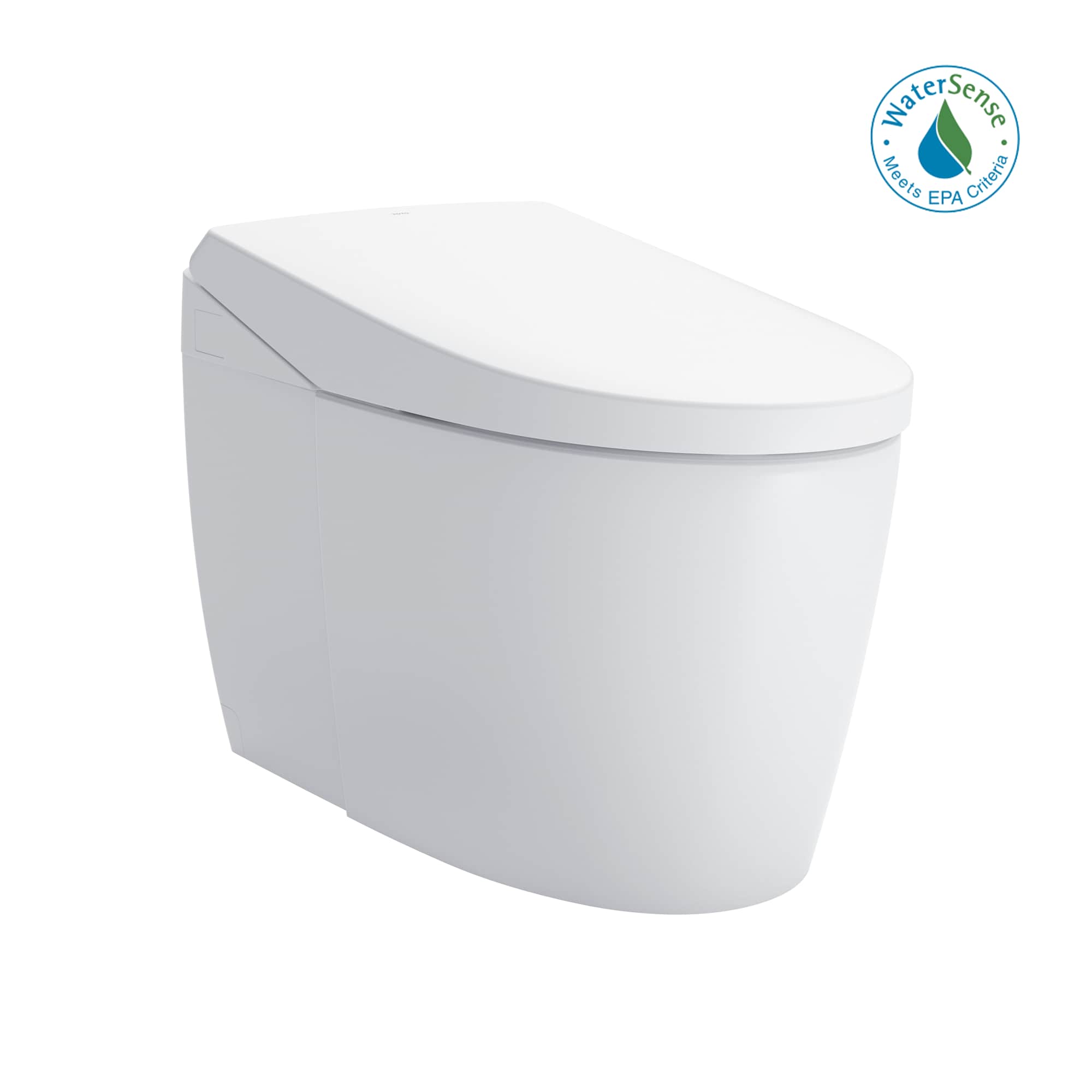 Trono de bidé Neorest en color blanco algodón con descarga sin contacto, altura de silla alargada, cierre suave, 1 pieza y 12 pulgadas de áspero en WaterSense etiquetado de 1.6 GPF (por sus siglas en inglés). MS8551CUMFG-01