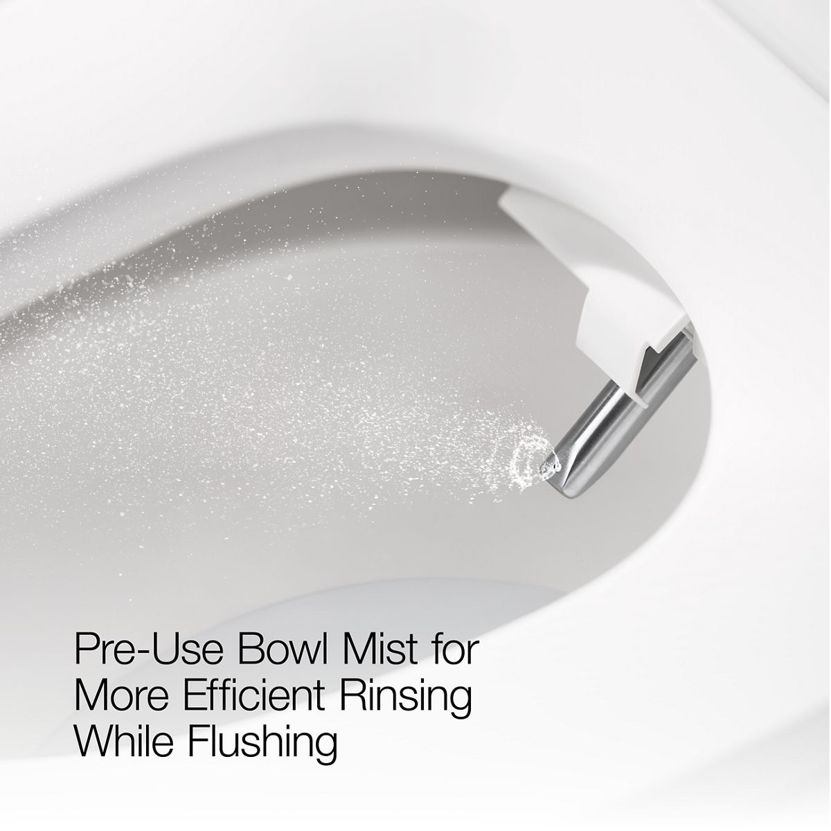 KOHLER Eir Blanco Inodoro de Altura de Silla Elongado de Doble Descarga con Cierre Suave, Bidet de 1 Pieza a 12 pulgadas WaterSense Etiqueta 1.0 GPF K-77795-0