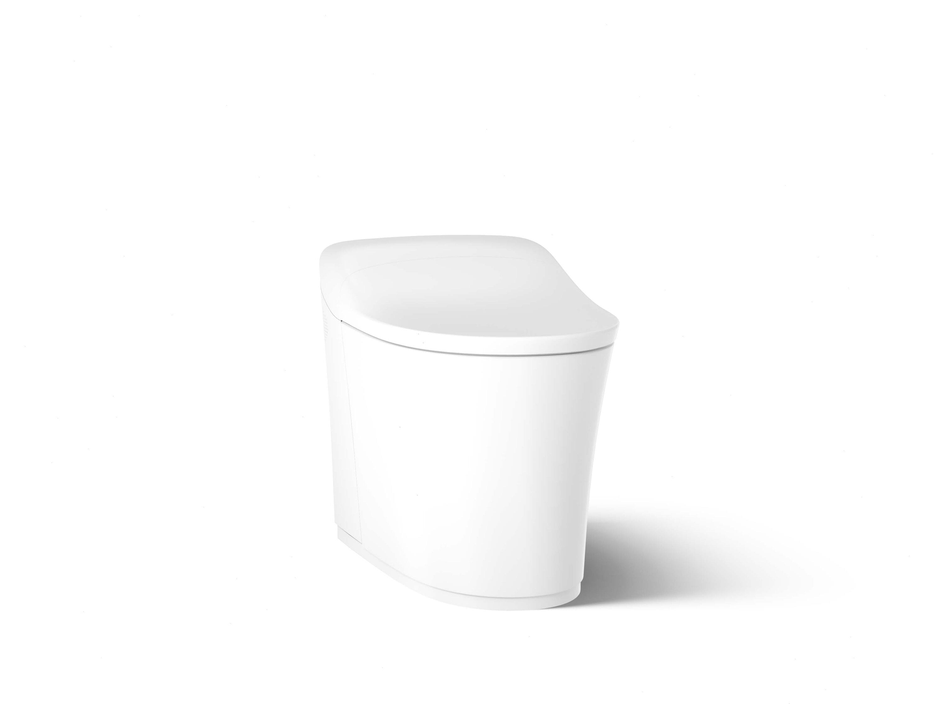KOHLER Eir Blanco Inodoro de Altura de Silla Elongado de Doble Descarga con Cierre Suave, Bidet de 1 Pieza a 12 pulgadas WaterSense Etiqueta 1.0 GPF K-77795-0