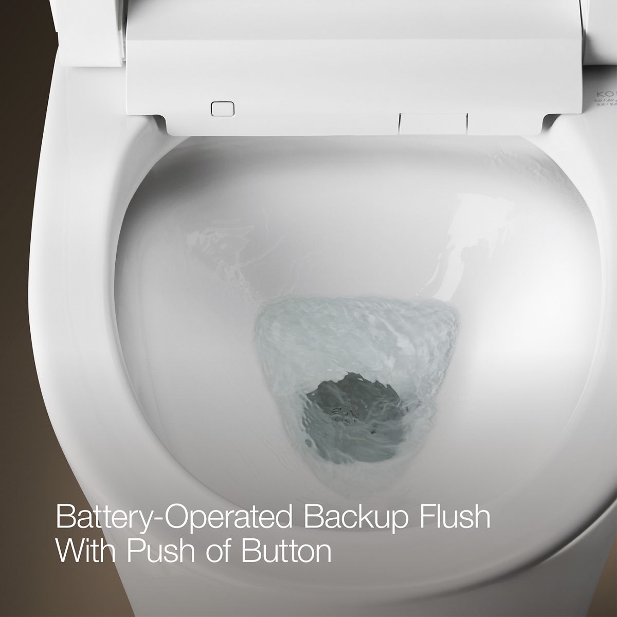 KOHLER Eir Blanco Inodoro de Altura de Silla Elongado de Doble Descarga con Cierre Suave, Bidet de 1 Pieza a 12 pulgadas WaterSense Etiqueta 1.0 GPF K-77795-0