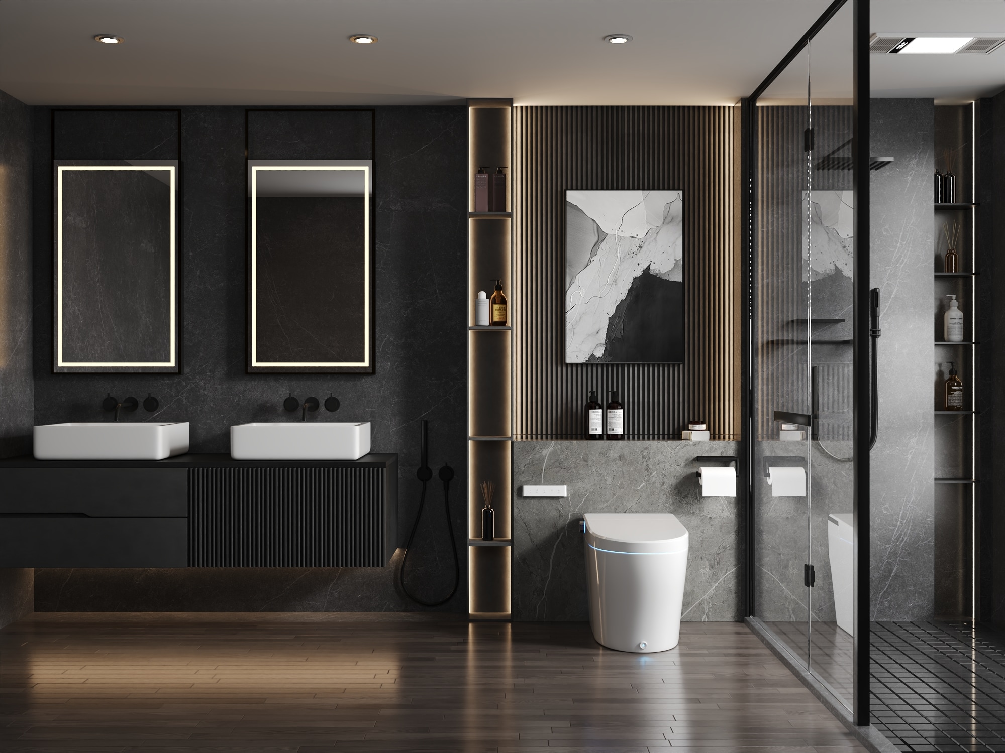 DeerValley Vertex Blanco Descarga sin Contacto Alargado Altura Estándar Inteligente Cierre Suave 1 Pieza Bidet 12 Pulgadas de Entramado Rudo 1.28 GPF DV-1S0029-V3