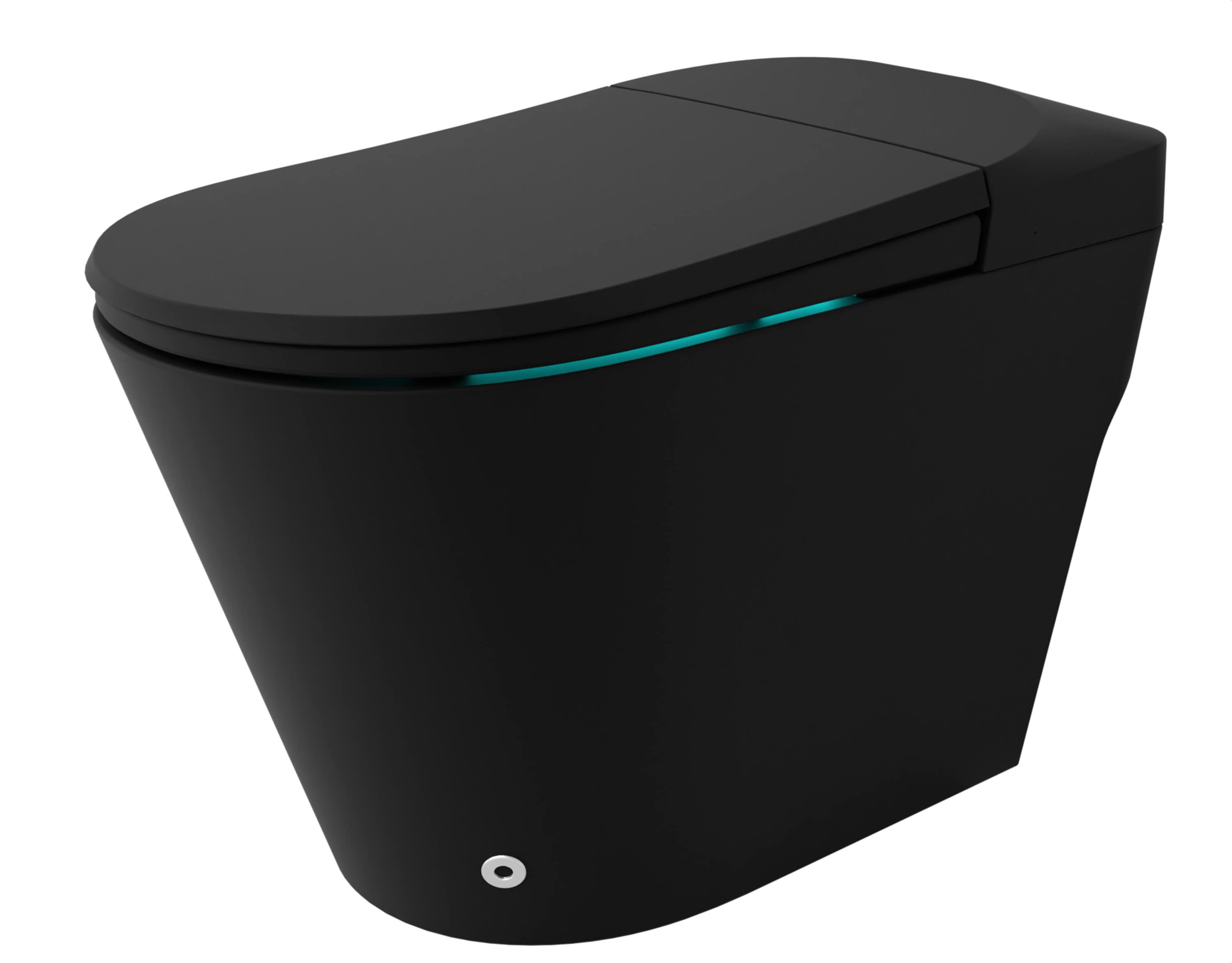 ANZZI Negro Inodoro Inteligente sin Contacto para Descarga con Asiento Suave Cierre Lento y Bidé de Altura Estándar alargado con Sistema de Descarga de 12 pulgadas y 1.28 GPF TL-ST950WIFI-MB