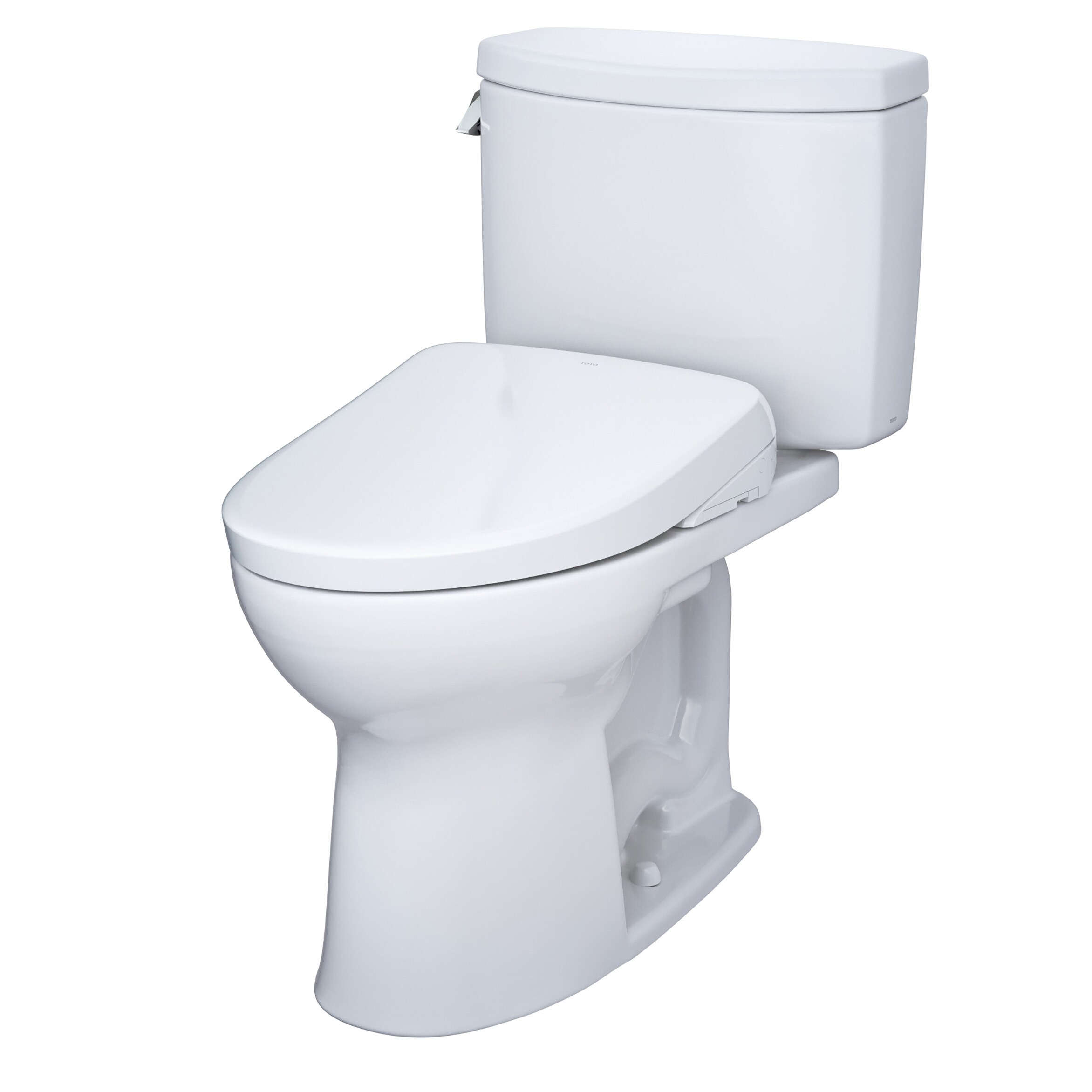 TOTO WASHLET+ Blanco Algodón Sencillo Alargado Altura de Silla Suave Close 2 piezas Bidet 12 pulgadas Rough-In 1.28 GPF MW4544736CEFGA-01