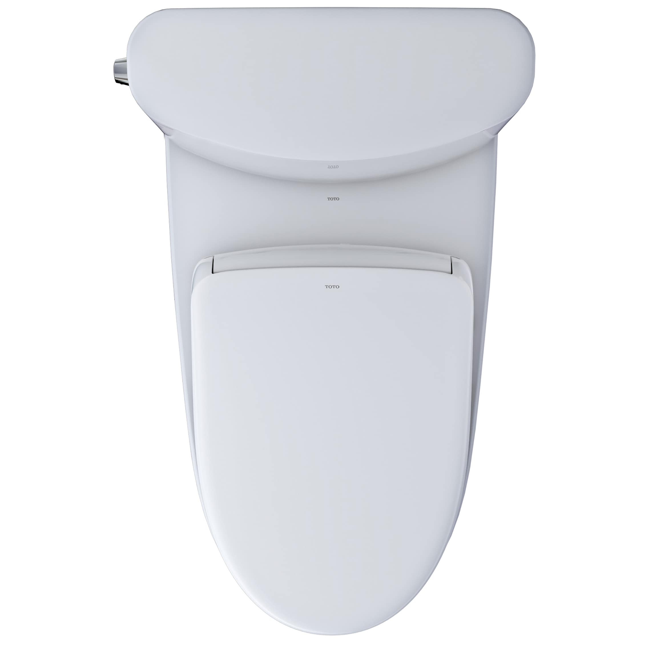 TOTO Nexus Blanco de Algodón Individual Alargado Altura de Silla Suave Cierre Suave de 2 Piezas Bidet de 12 Pulgadas de Descarga de 1.28 GPF MW4424736CEFGA-01.