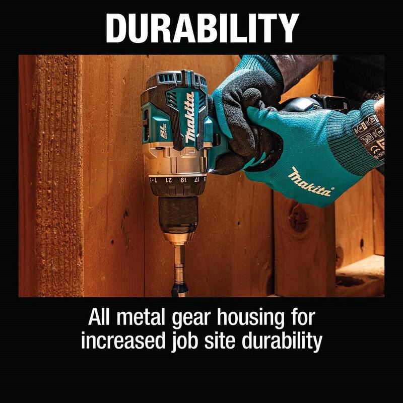 Makita Taladro-Atornillador Compacto Inalámbrico sin Escobillas de 1/2 pulgadas de 18 Voltios LXT de Iones de Litio (Herramienta solamente) - XPH16Z