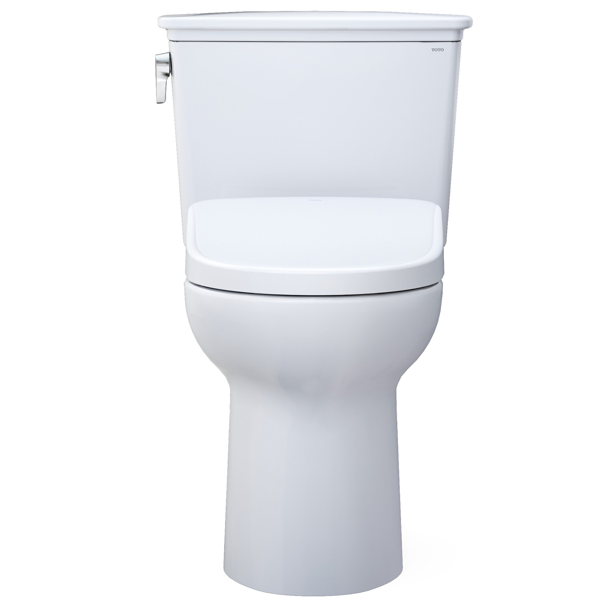 Inodoro TOTO Drake Algodón Blanco Alargado Individual Altura Estándar Cierre Suave de 2 piezas con Bidet Áspero de 10 pulgadas y descarga de 1.28 GPF MW7864736CEFGA.10-01.