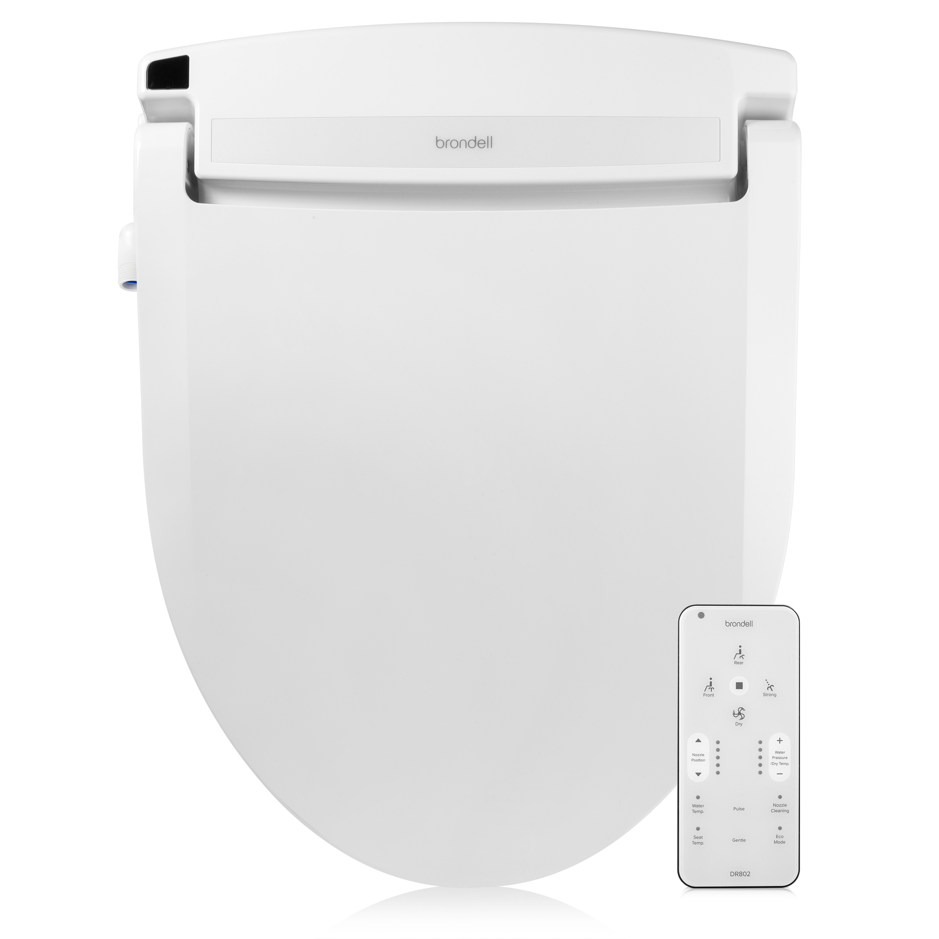Asiento de Inodoro con Bidé Calefaccionado de Cierre Suave en Plástico Blanco Elongado Brondell Swash Select DR802-EW