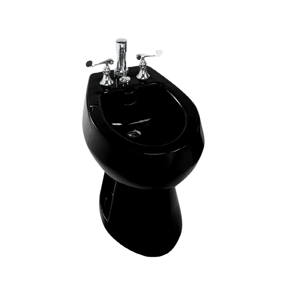 Bidé estándar alargado Kohler San Tropez negro de altura estándar con contrato de 12 pulgadas 4854-7