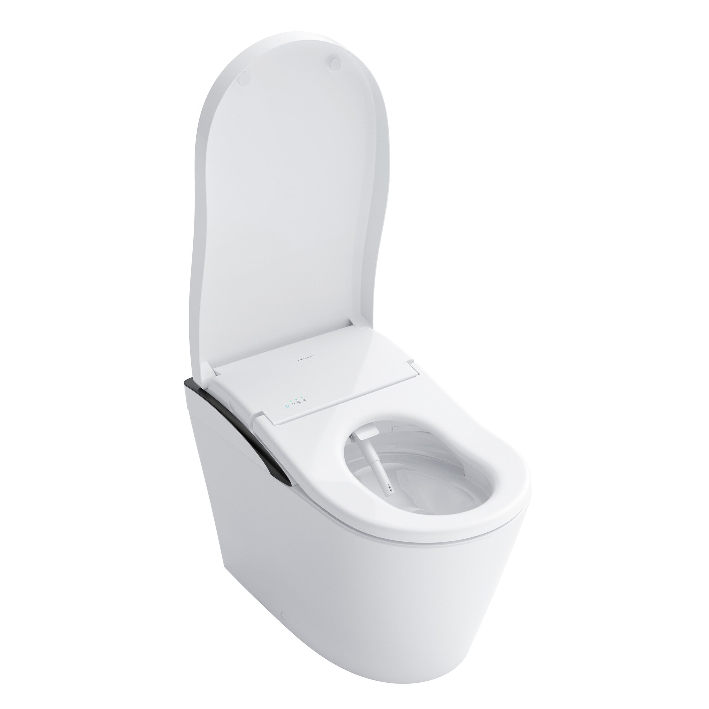 TOTO Neorest Blanco de Algodón Descarga sin Contacto Altura de Silla Elongada con Cierre Suave Bidet de 1 Pieza con 12 pulgadas de Montaje Rugoso Etiqueta WaterSense 1.6 GPF MS8732CUMFG-01B