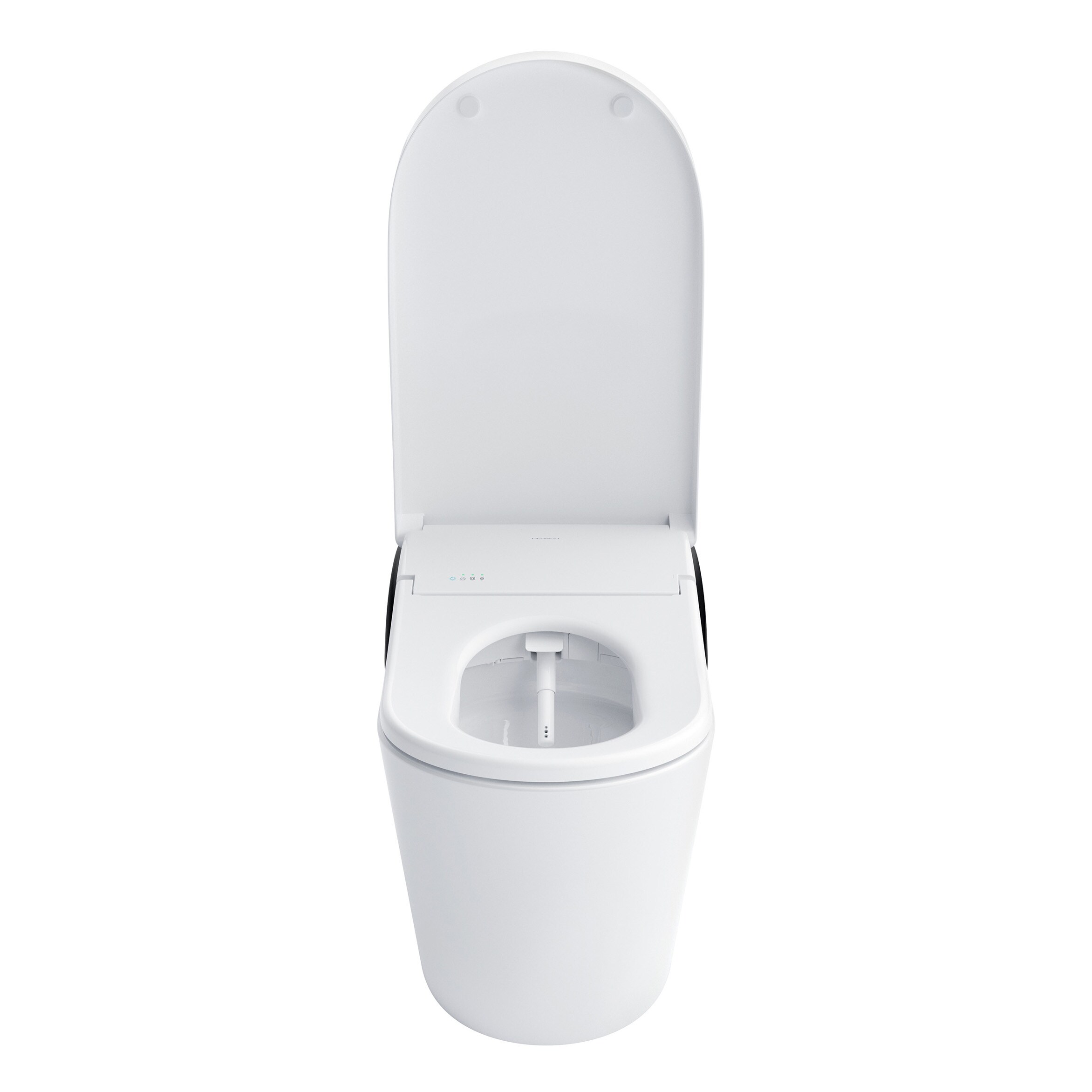TOTO Neorest Blanco de Algodón Descarga sin Contacto Altura de Silla Elongada con Cierre Suave Bidet de 1 Pieza con 12 pulgadas de Montaje Rugoso Etiqueta WaterSense 1.6 GPF MS8732CUMFG-01B