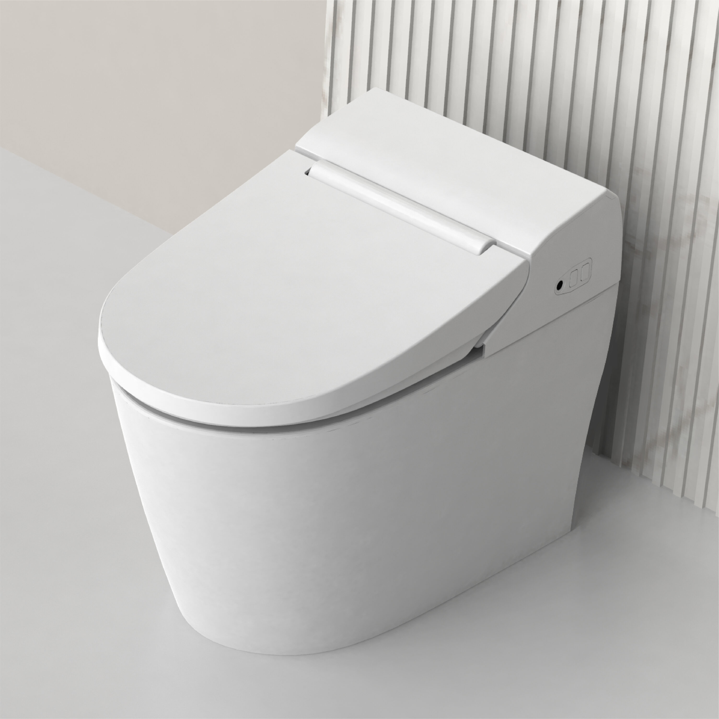 Inodoro Inteligente con Bidet Integrado de Una Pieza de Altura Estándar y Descarga Doble con Luz UV-A LED Blanca SOFT CLOSE de VOVO STYLEMENT de 12 pulgadas de retroceso. Certificado WaterSense con 1.6 GPF.