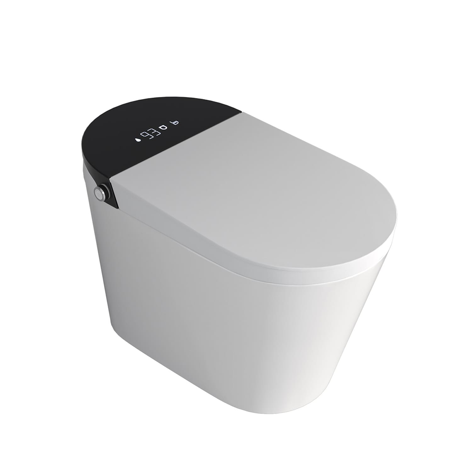 Mondawe Blanco Individual Alargado Altura Estándar Inteligente con Cierre Suave 1-pieza Bidé de 12 pulgadas 12-in Rough-In 1.28 GPF MD-LD-03328