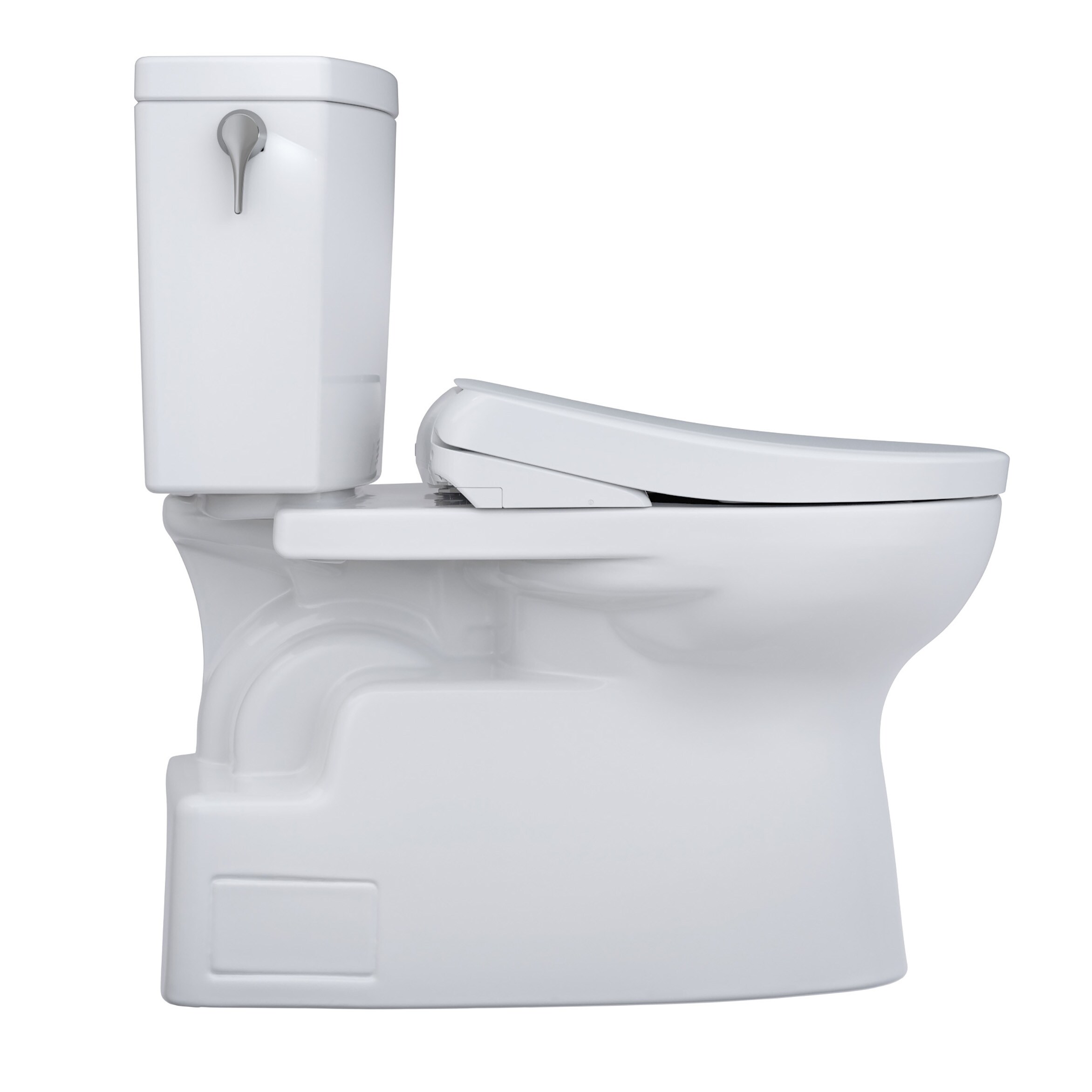Bidet TOTO WASHLET+ Blanco Algodón de Altura de Silla alargada individual con Cierre Suave, 2 piezas, Rough-In de 12 pulgadas, 1.0 GPF MW4744736CUFG-01