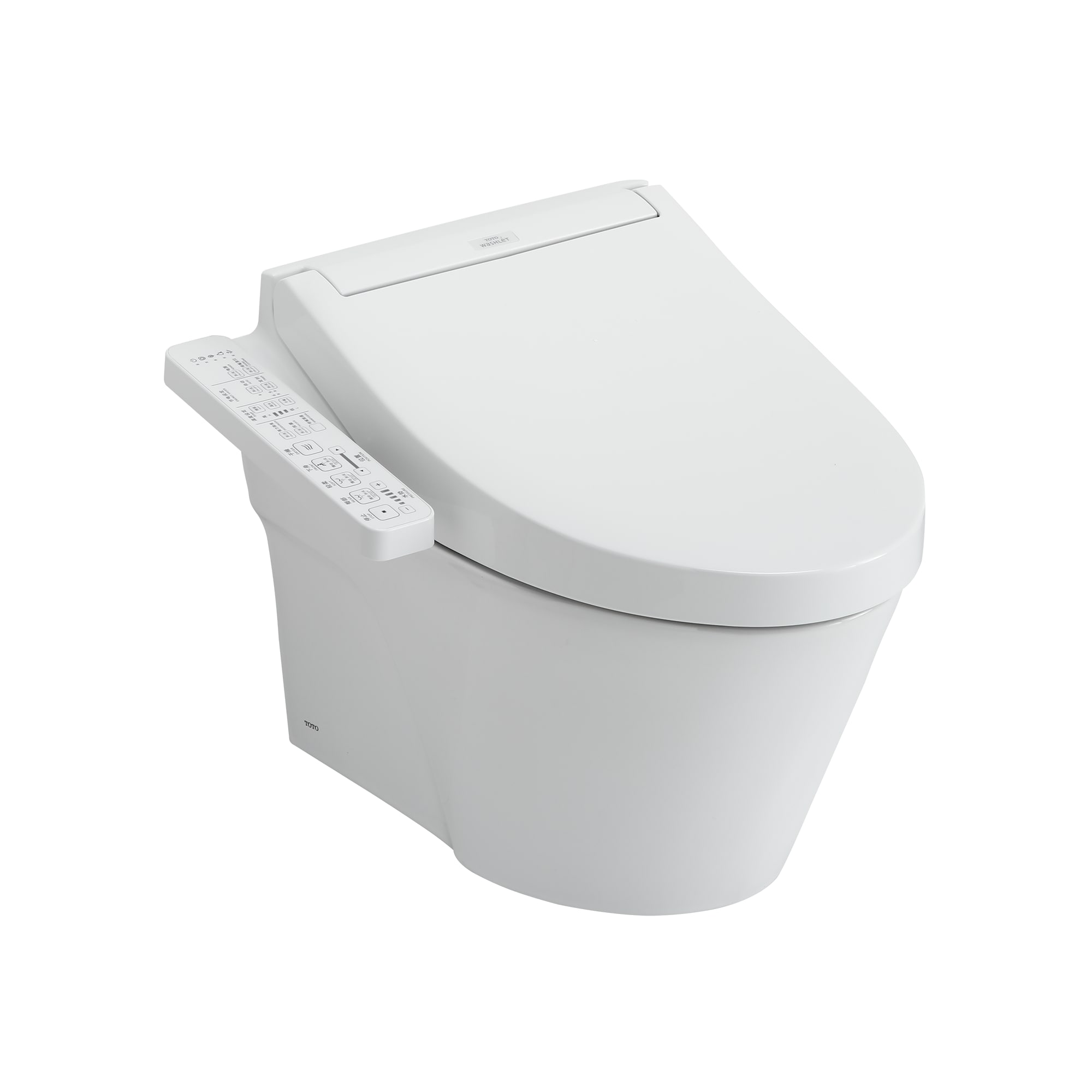 TOTO Washlet+ Plateado Mate con descarga dual, altura estándar alargada, cierre suave, bidé de una sola pieza hacia atrás, montado en pared, conexión de desagüe, etiqueta WaterSense de 1.28 GPF CWT4263074CMFG-MS.