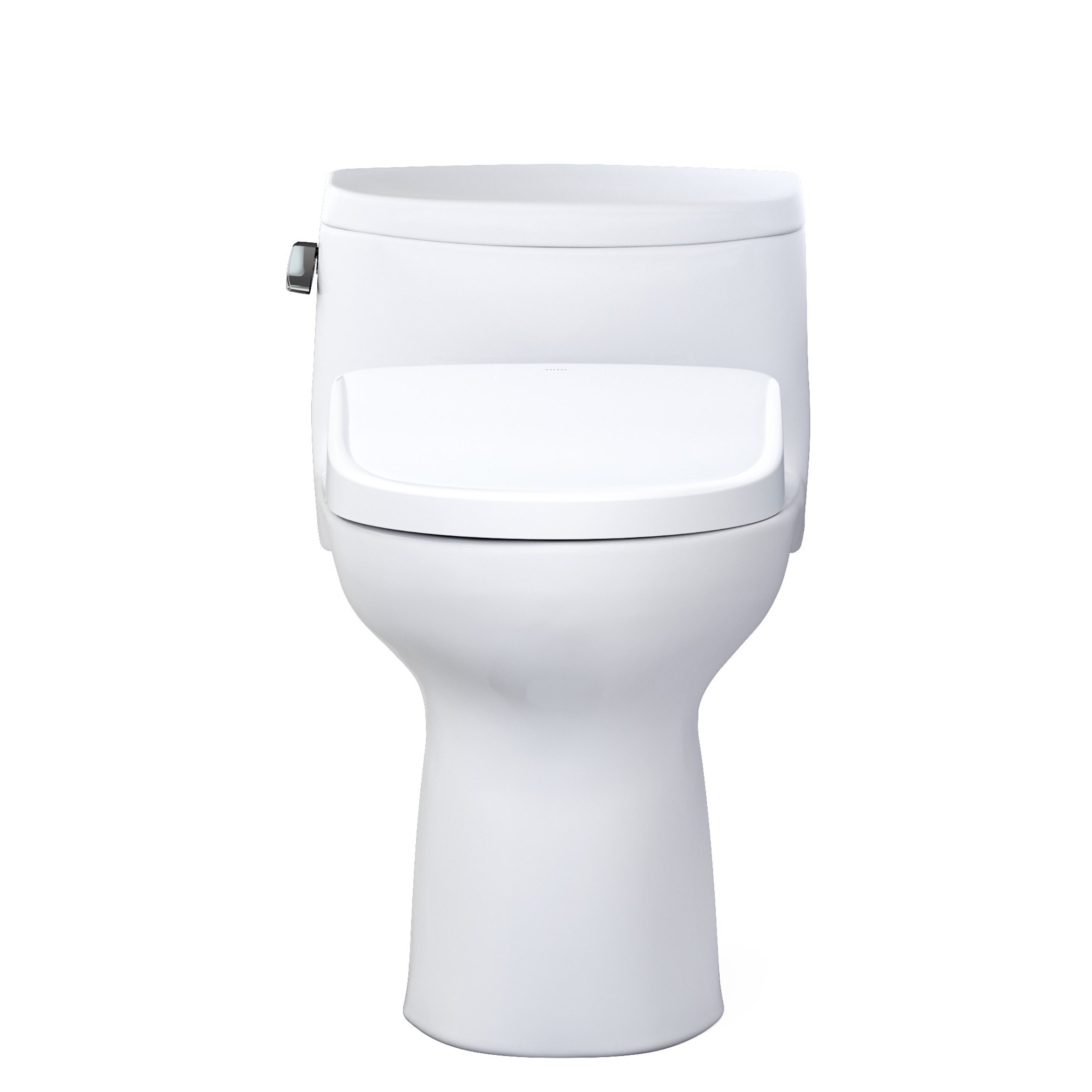 WASHLET+ Blanco Algodón Individual Elongado Altura de Silla suave Cierre suave 1 pieza Bidet 12 pulgadas Trampa de 1.28 GPF MW6344726CEFG-01