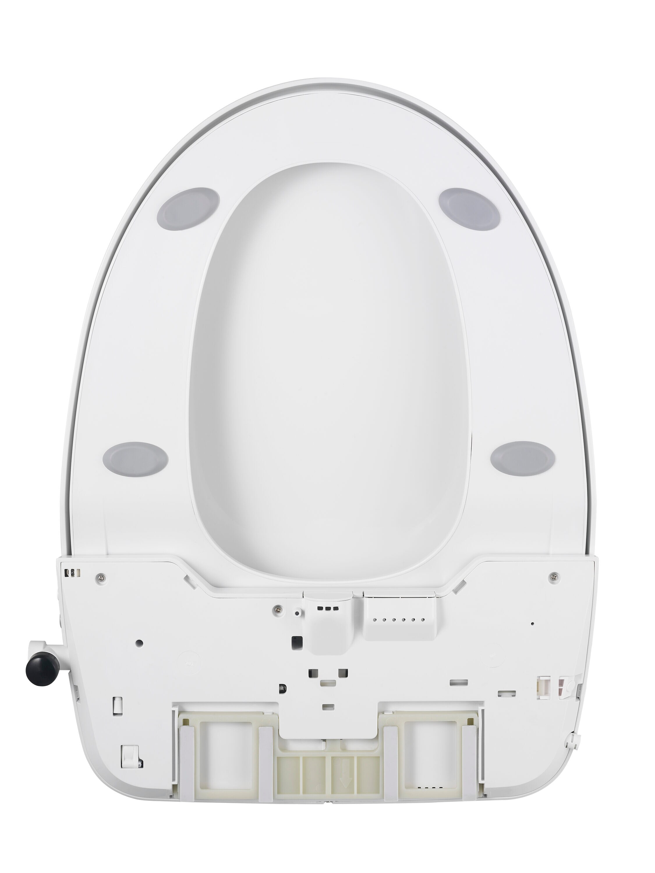 Asiento de bidé alargado de plástico blanco con cierre suave y calefacción Niagara Hydrotech(TM) SB-EL1000