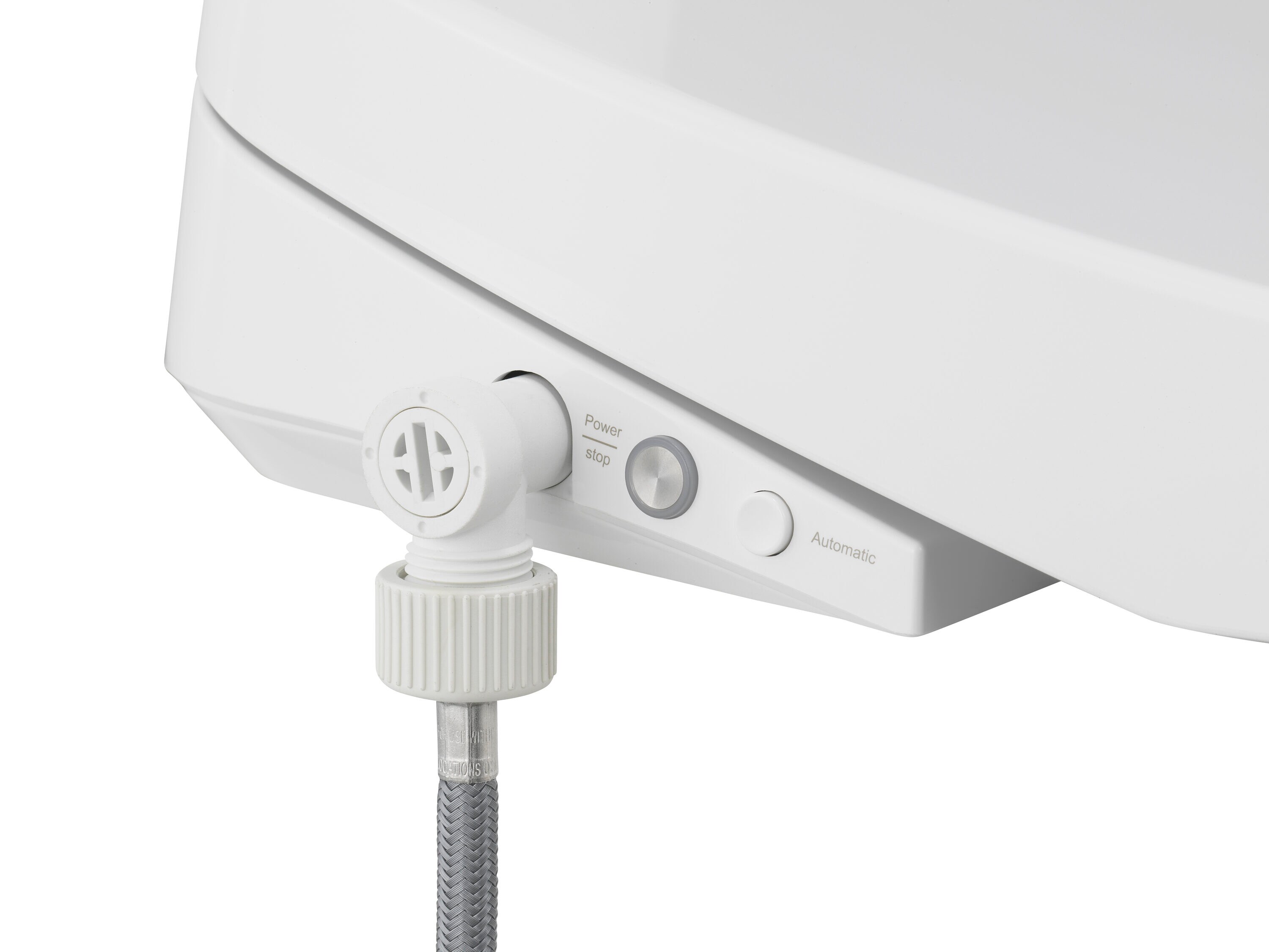 Asiento de bidé alargado de plástico blanco con cierre suave y calefacción Niagara Hydrotech(TM) SB-EL1000